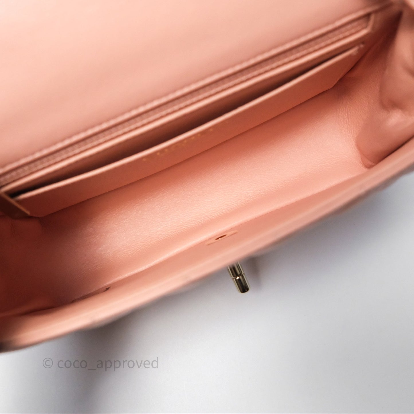 Chanel Quilted Mini Rectangular Flap Pink Lambskin Gold Hardware