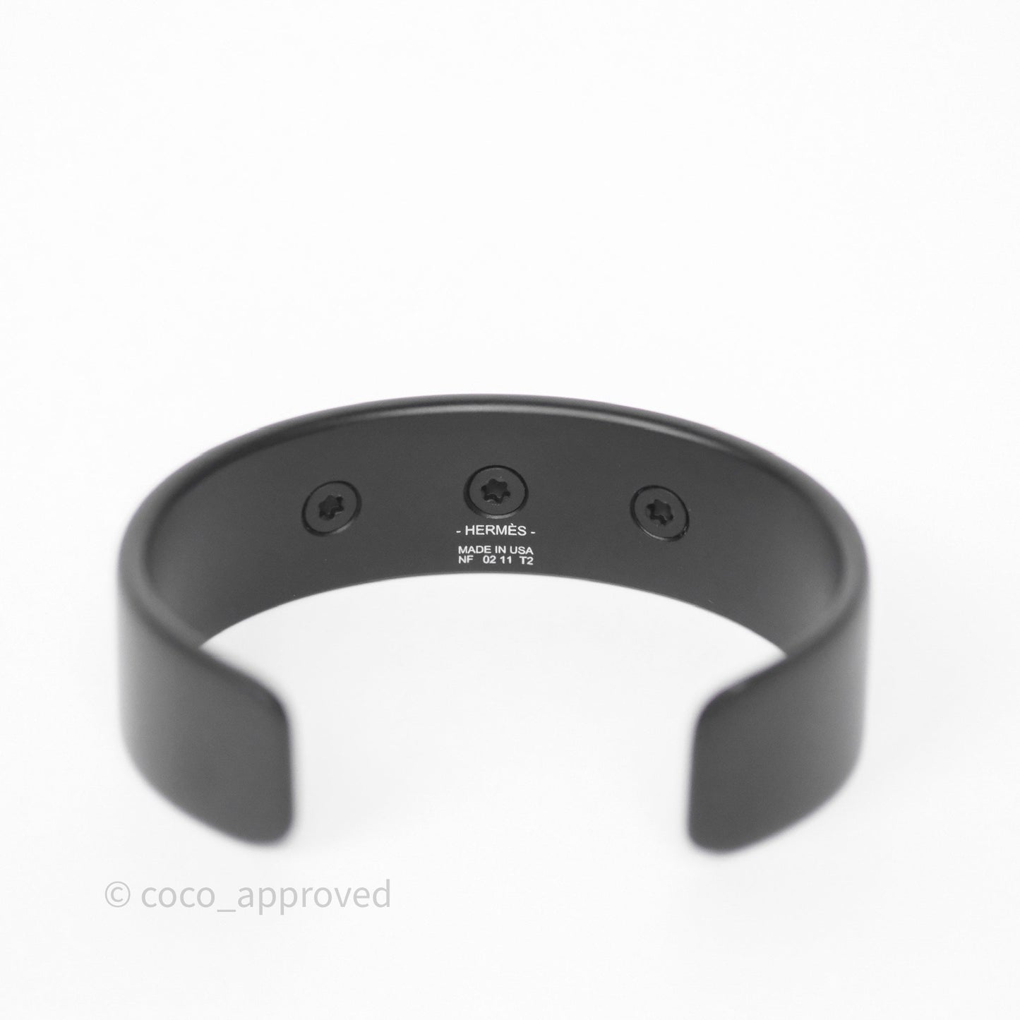 Hermes Medor Aluminium Sunset Bracelet Black Size T2