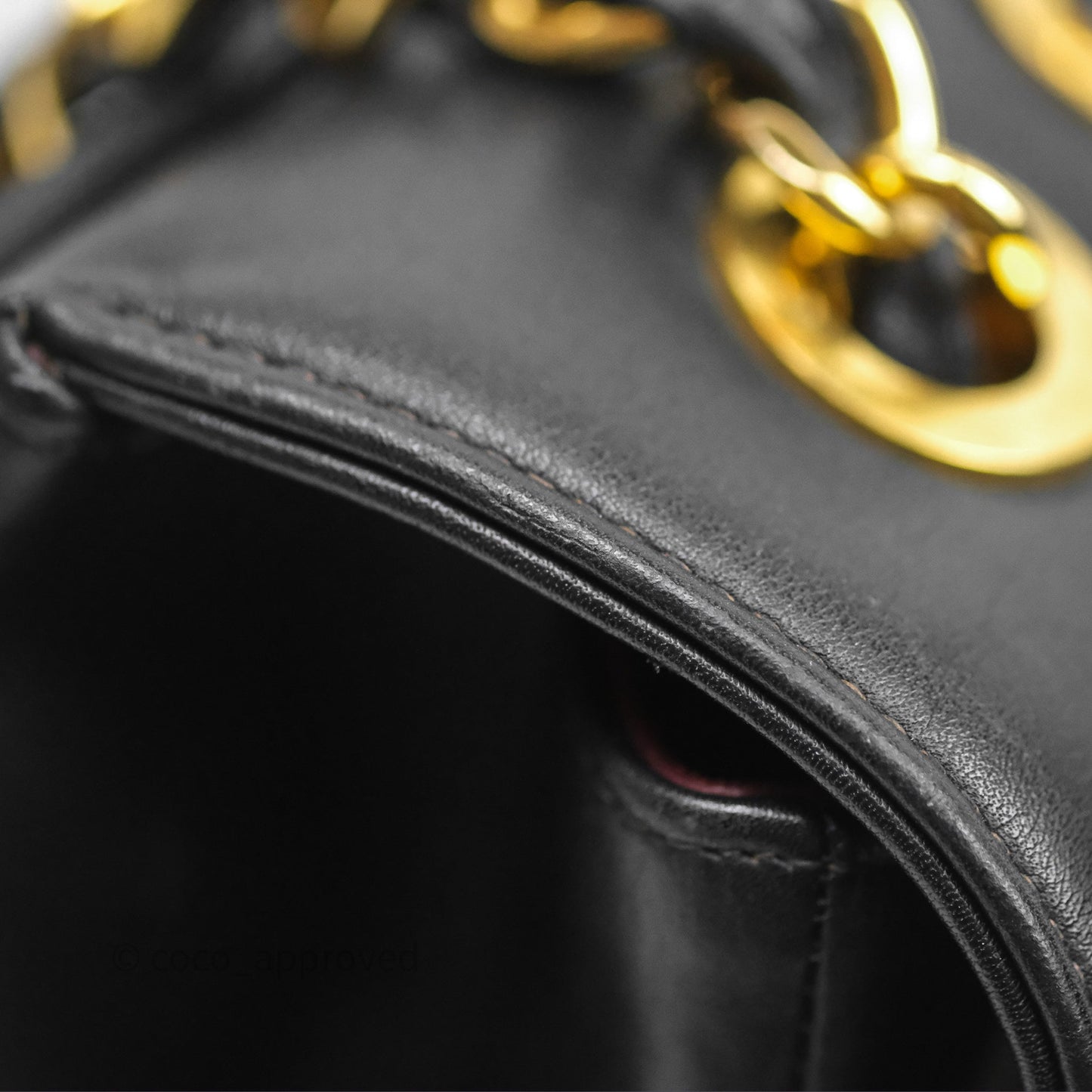 Chanel Vintage Maxi Quilted CC Flap Bag Black Lambskin Gold Hardware