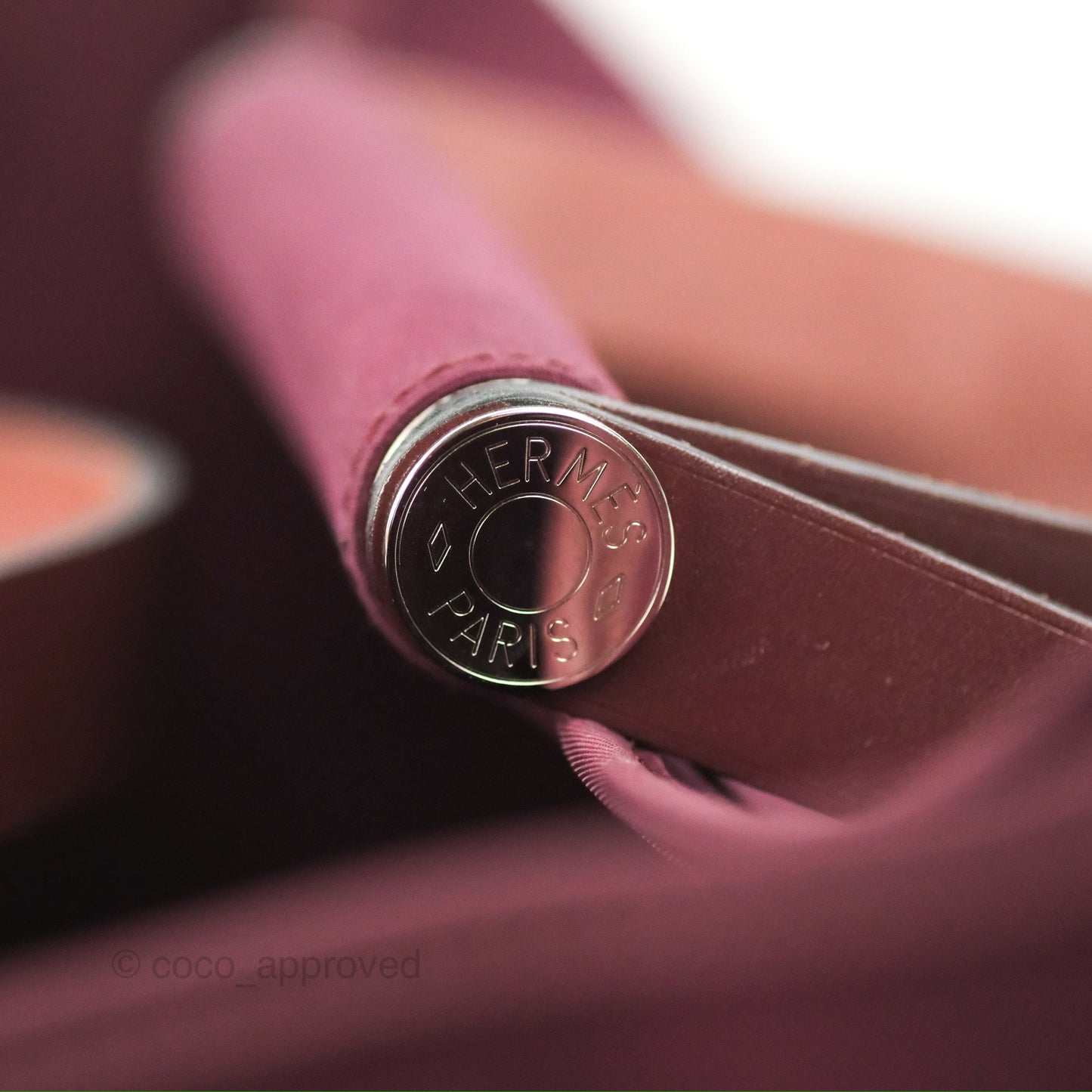 Hermès Cabag Elan Bag Purple Canvas