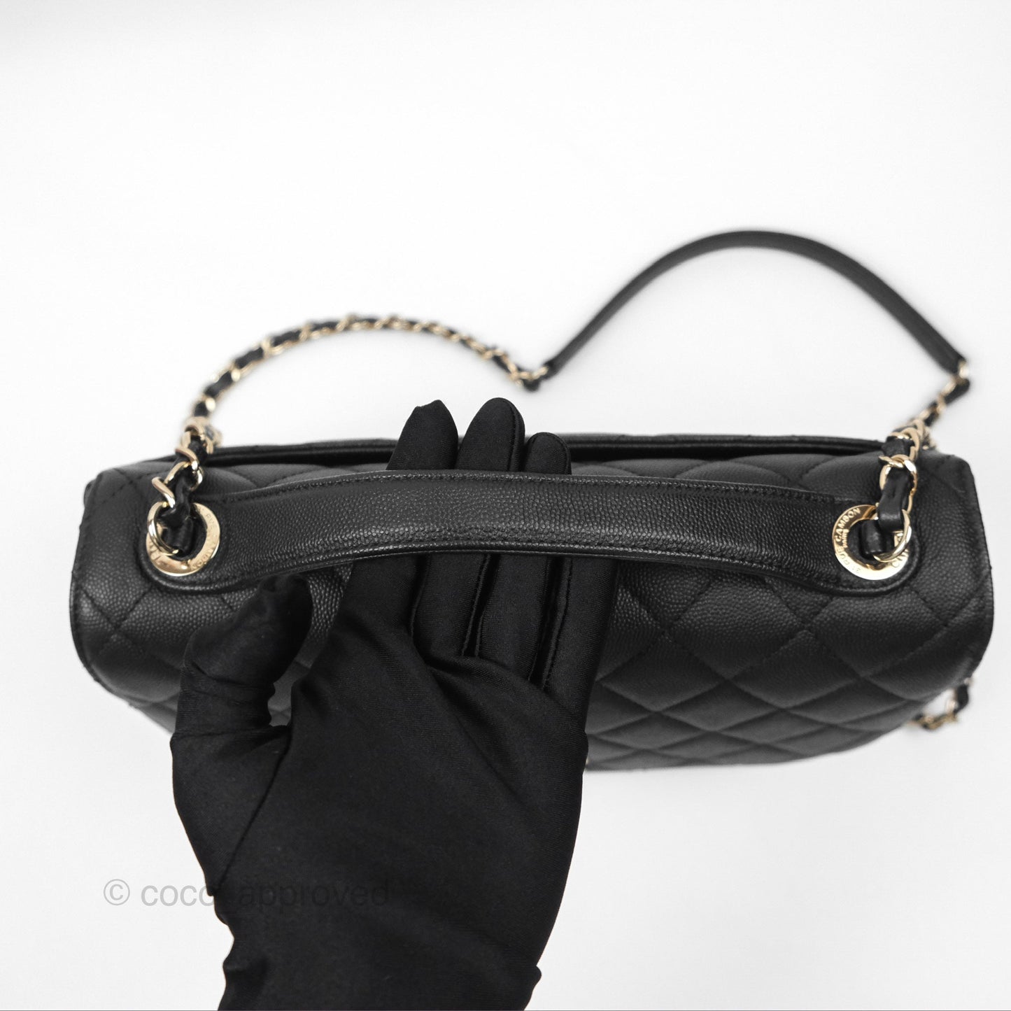 Chanel Quilted Large Business Affinity Flap Black Caviar Gold Hardware