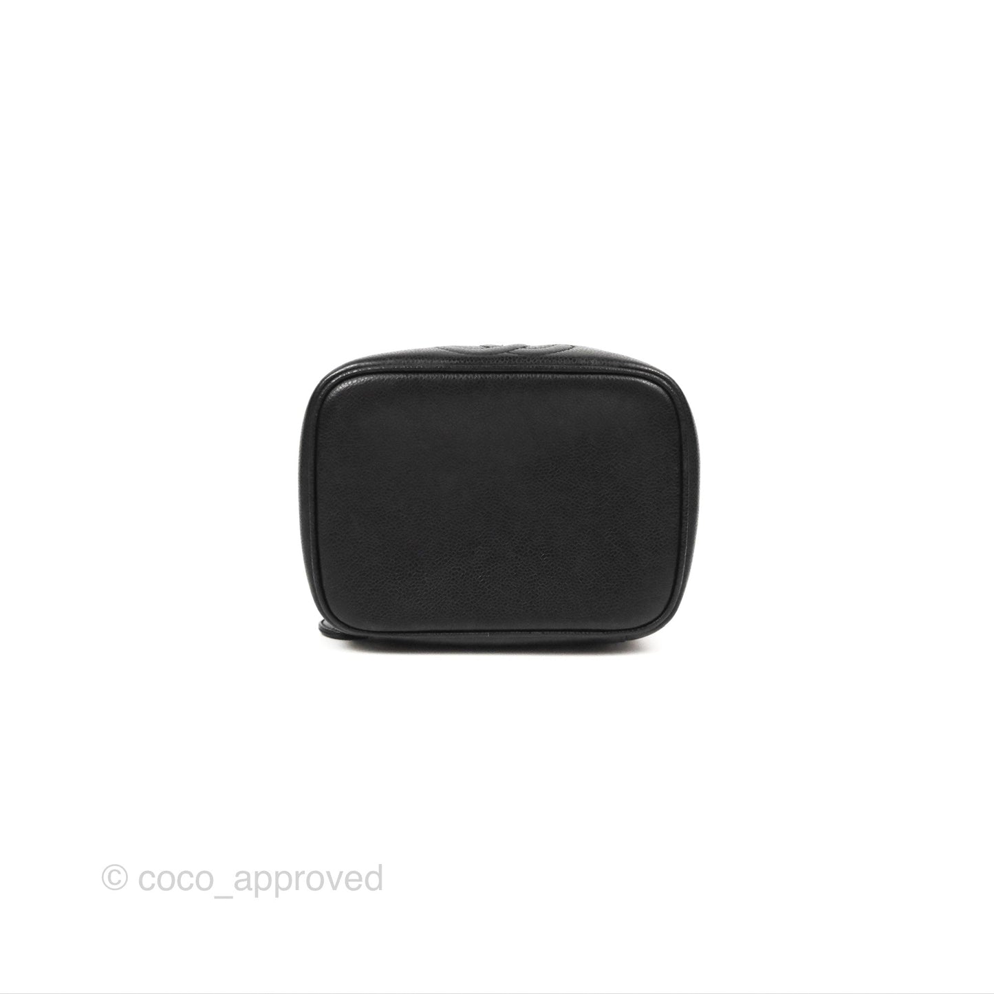 Chanel Vintage Vanity Case Black Caviar Gold Hardware