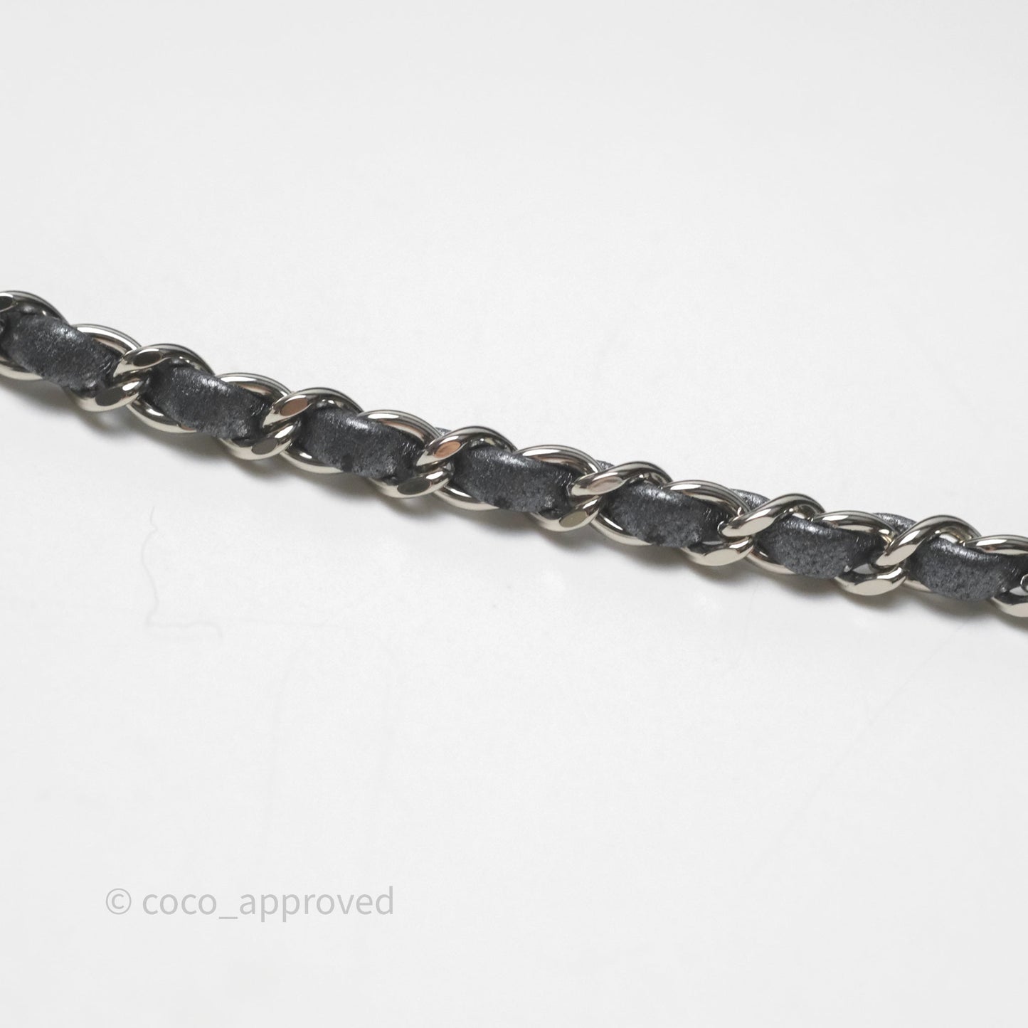 Chanel Clutch with Chain Metallic Dark Grey Silver Hardware