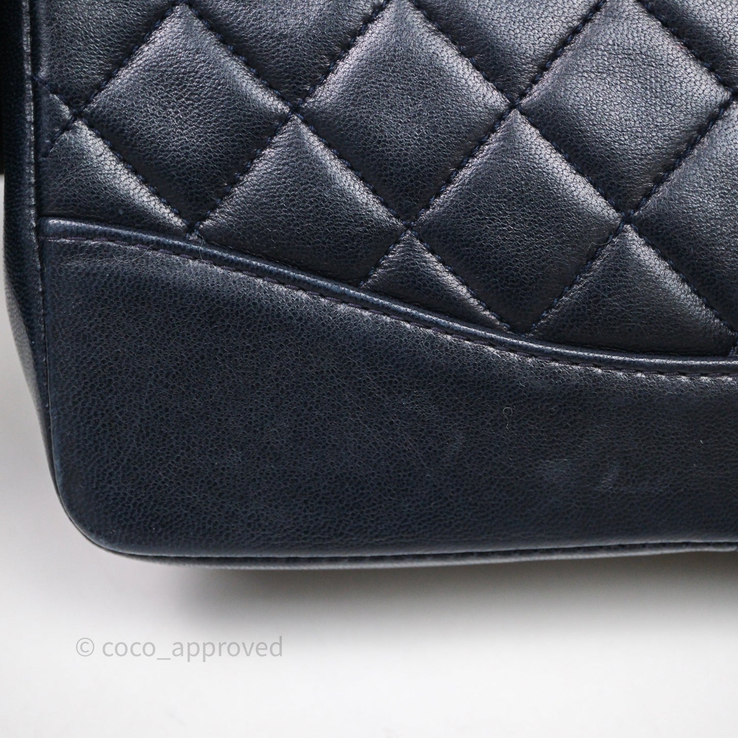 Chanel Vintage 31 Navy Lambskin 24K Gold Hardware