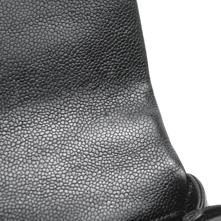 Chanel Quilted Mini Square Flap Bag So Black Caviar Incognito