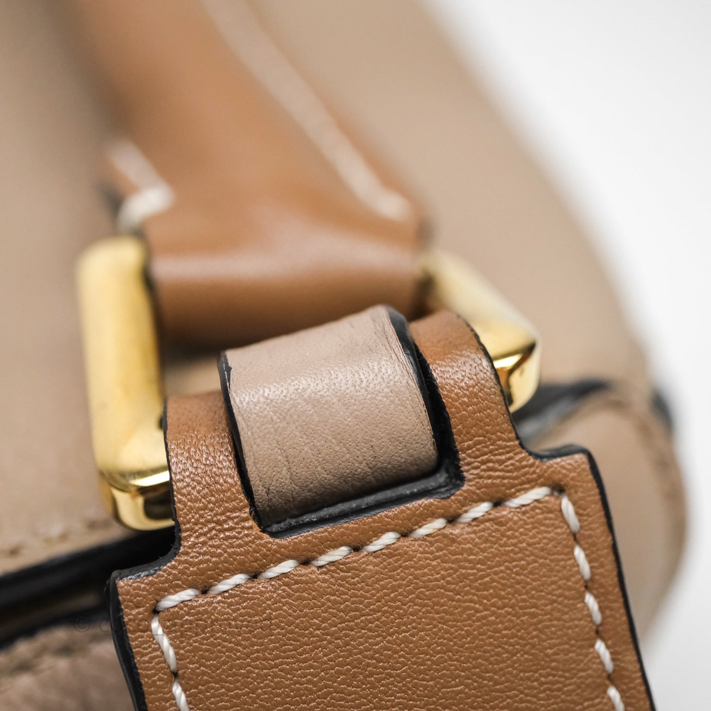 Loewe Small Puzzle Bag Sand Mink Grained Calfskin Gold Hardware