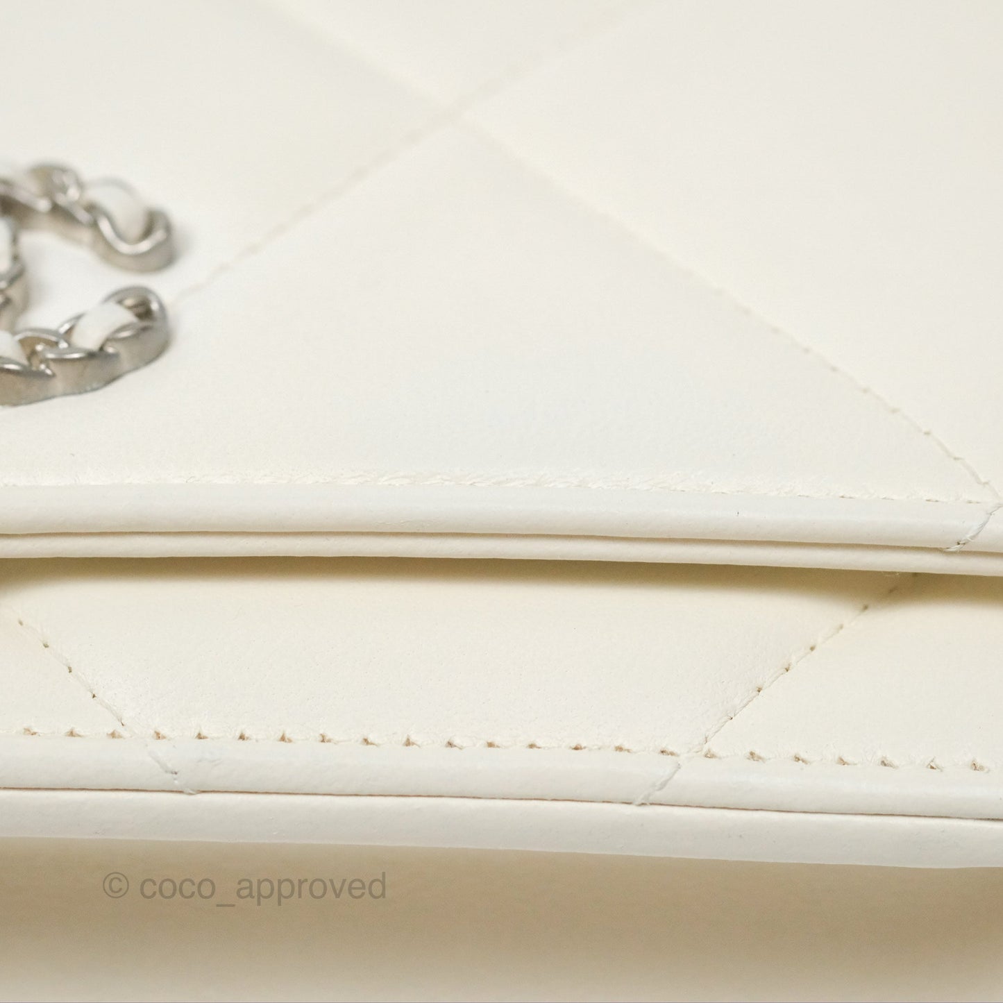 Chanel 19 Wallet on Chain WOC White Mixed Hardware
