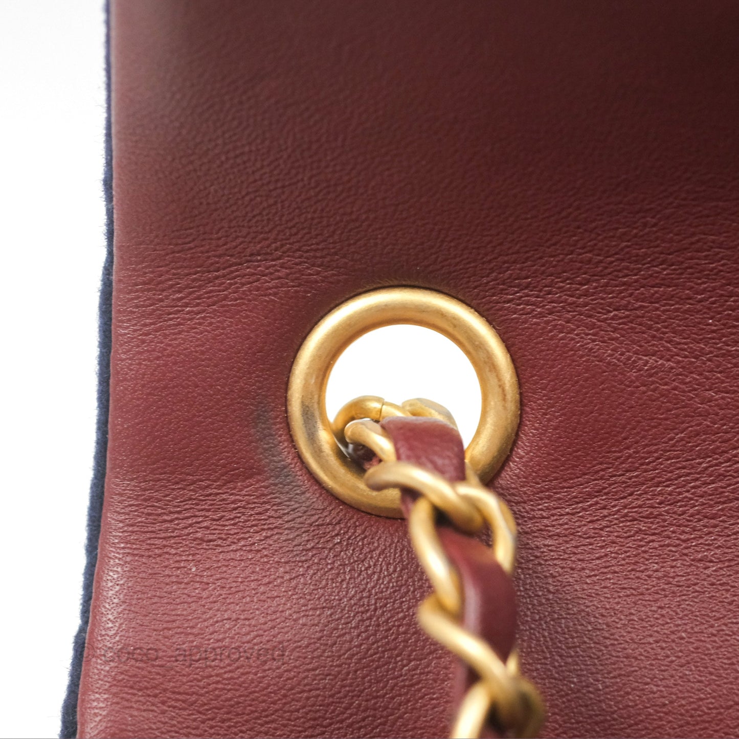 Chanel Mini Charms Rectangular Flap Navy Wool Aged Gold Hardware 18C