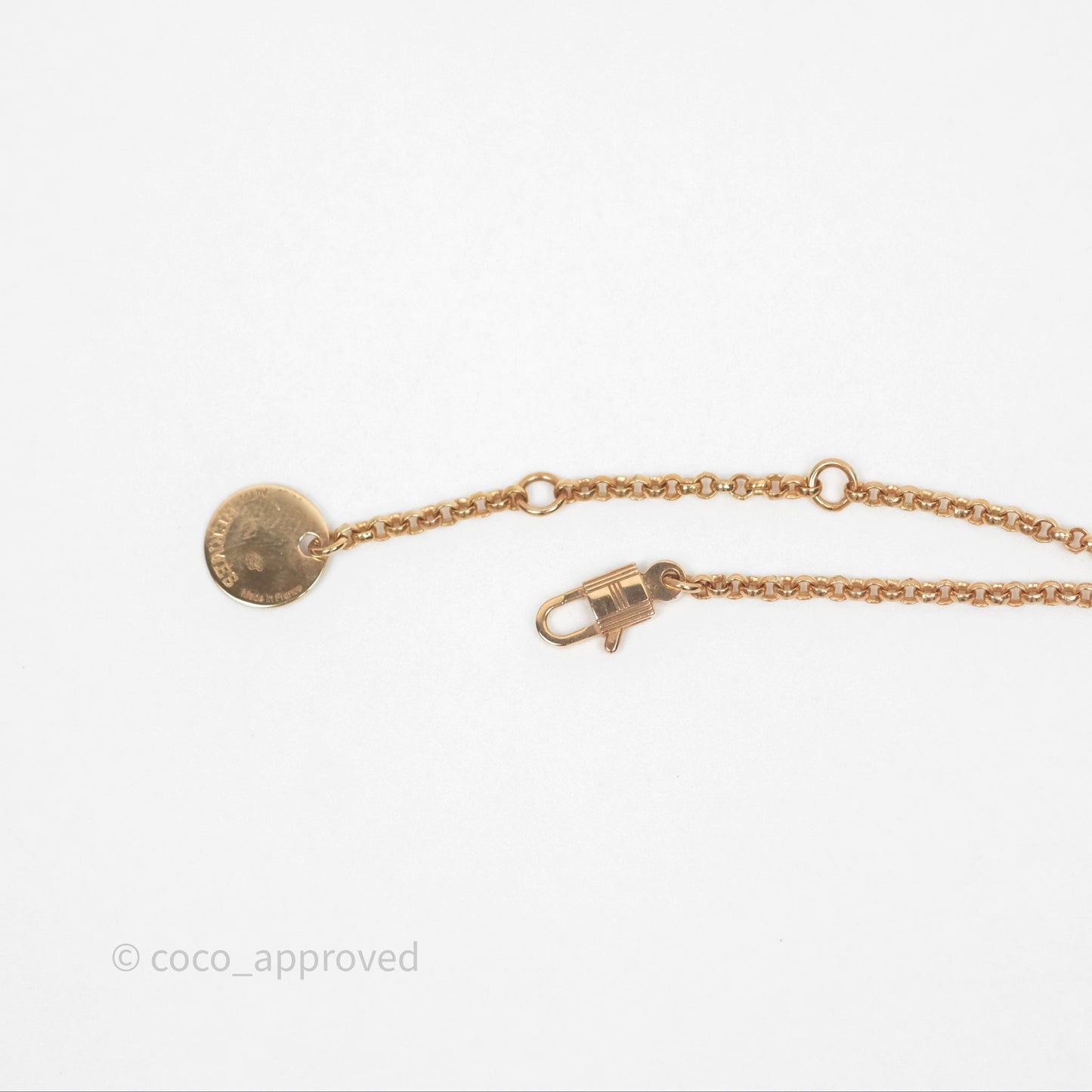 Hermès Kelly Clochette Necklace Small Model Rose Gold