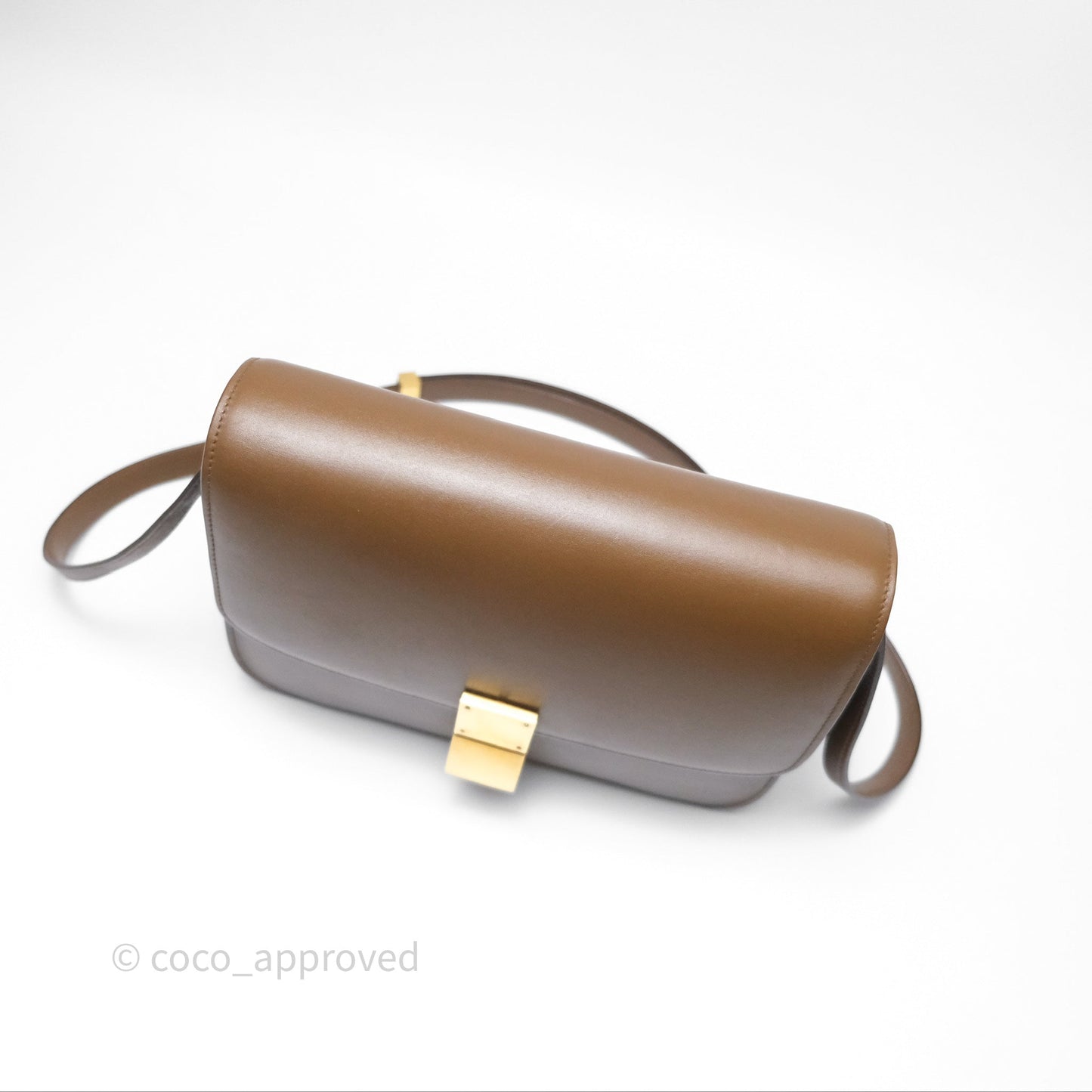 Celine Medium Classic Box Flap Caramel Calfskin