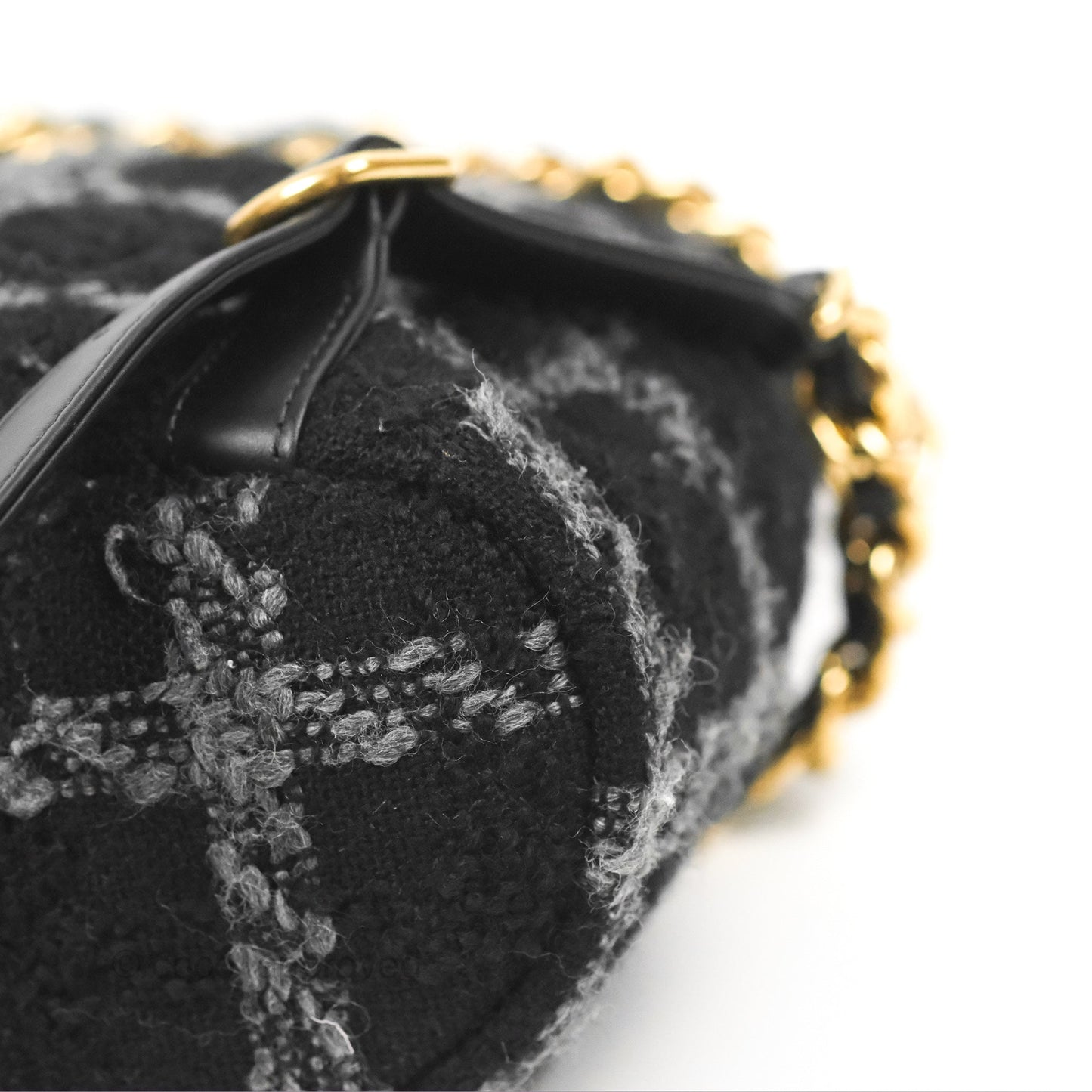 Chanel Duma Backpack Black Tweed Gold Hardware 22K