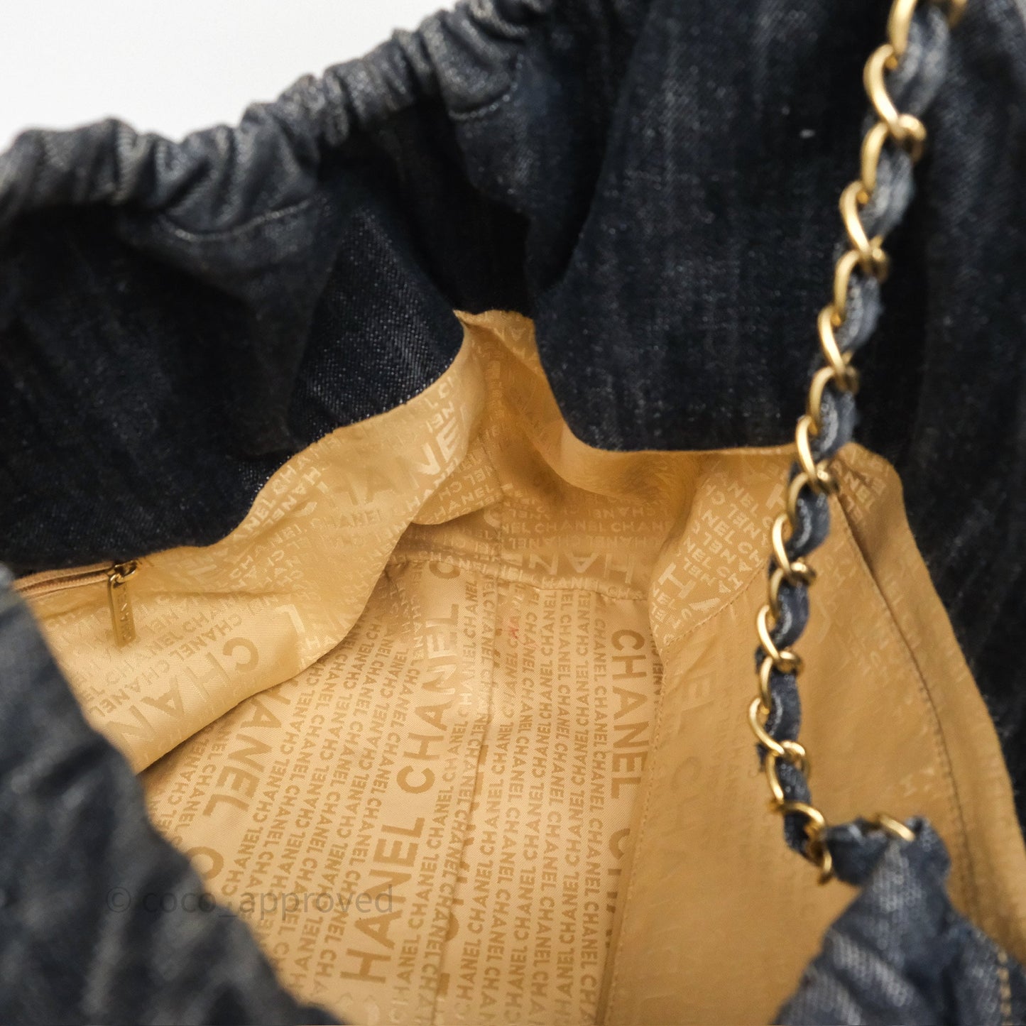 Chanel XL Coco Cabas Tote Bag Denim Gold Hardware