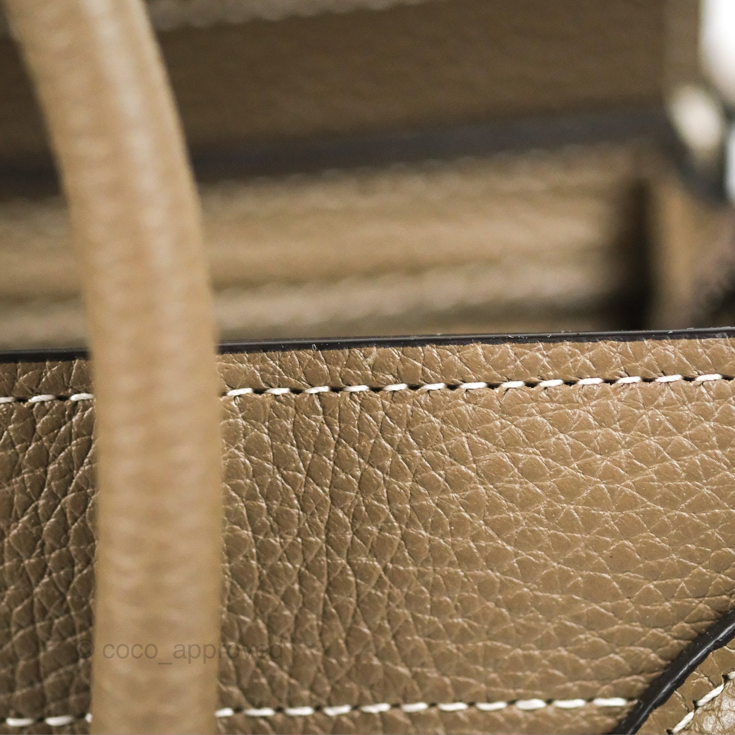 Celine Nano Luggage in Souris Drummed Calfskin
