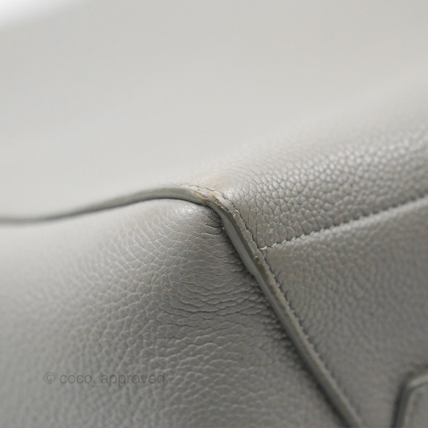 Celine Sangle Bucket Bag Grained Calfskin Grey