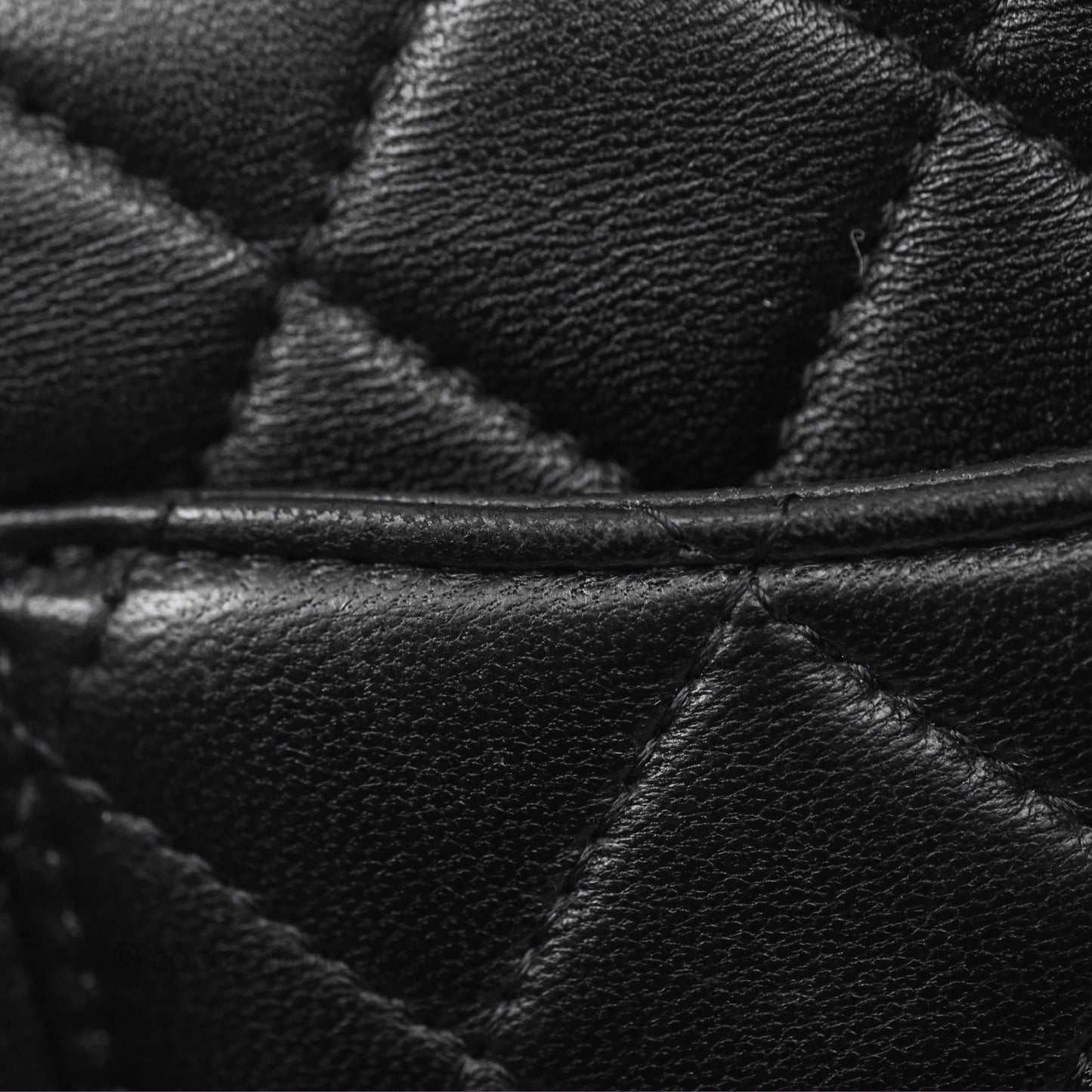 Chanel Quilted Mini Rectangular Flap Black Lambskin Silver Hardware