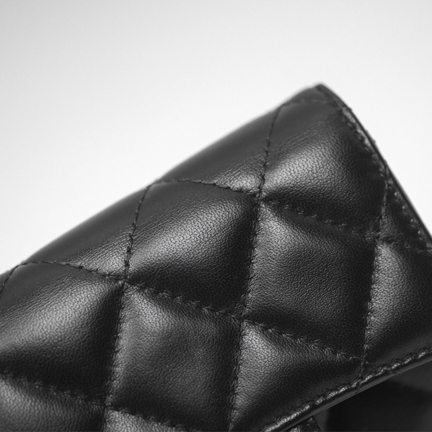 Chanel Classic Short Flap Wallet Black Lambskin Gold Hardware