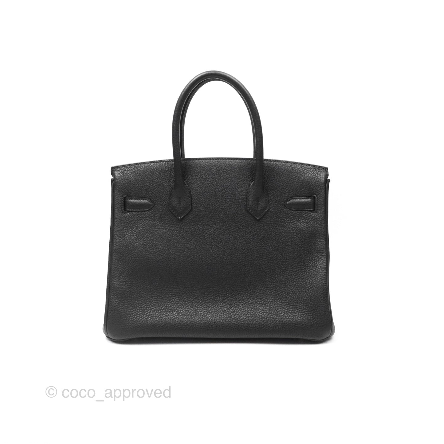 Hermès Birkin 30 Retourne Black Noir 89 Togo Gold Hardware