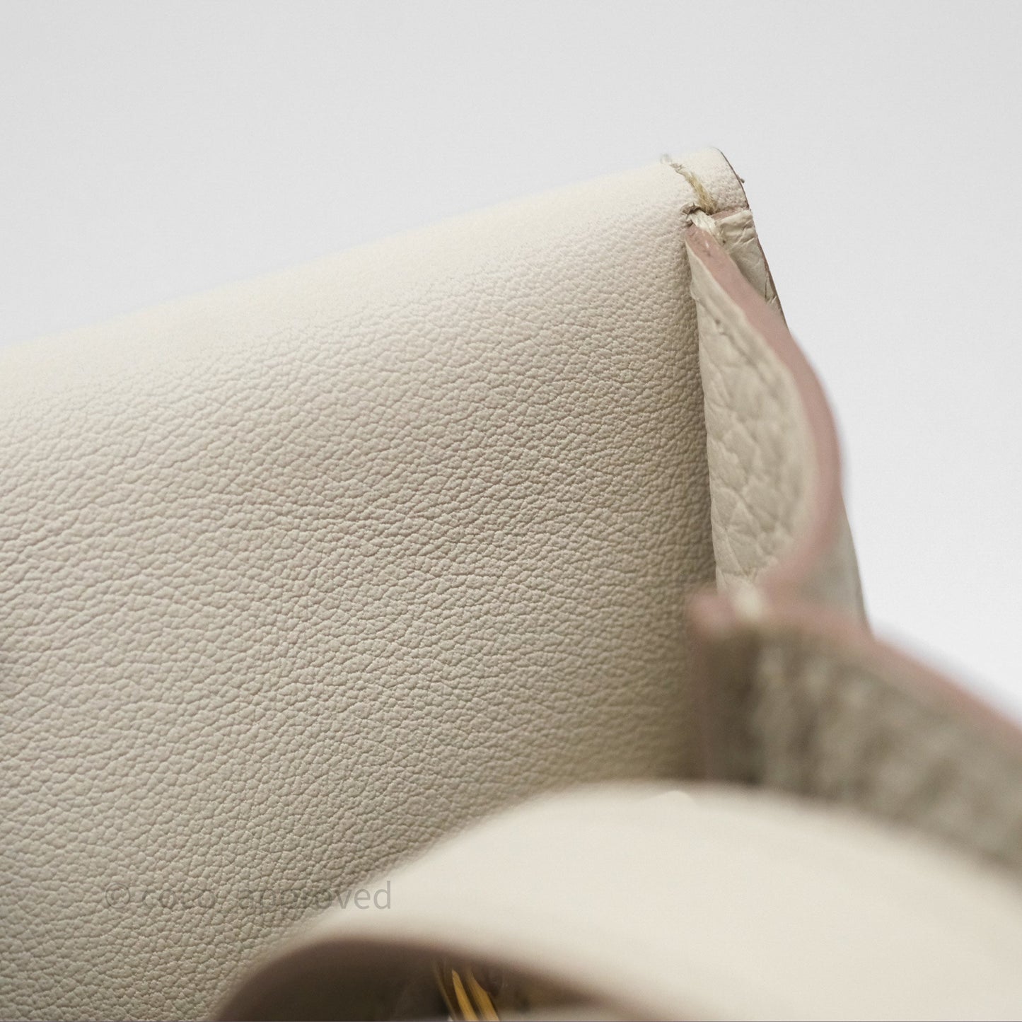 Hermès Halzan 25  Beton 8L Clemence Gold Hardware