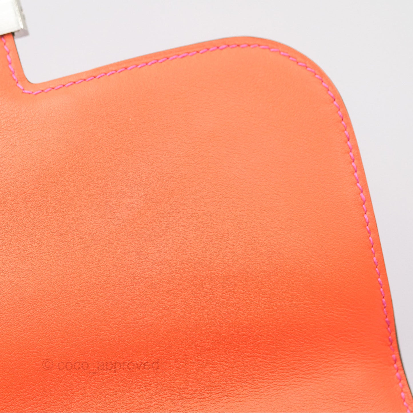 Hermès Constance Mini 18 Swift Magnolia/Orange Palladium Hardware