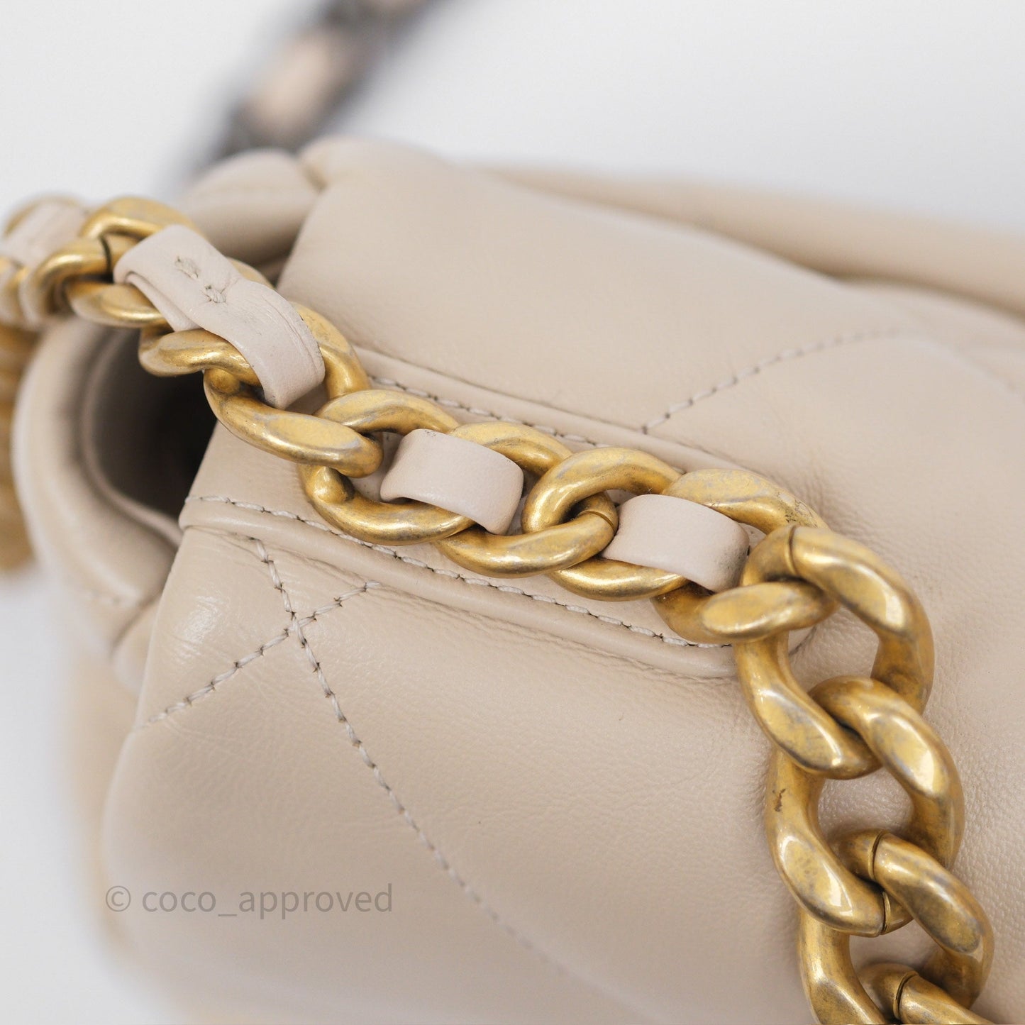 Chanel 19 Small Light Beige Mixed Hardware