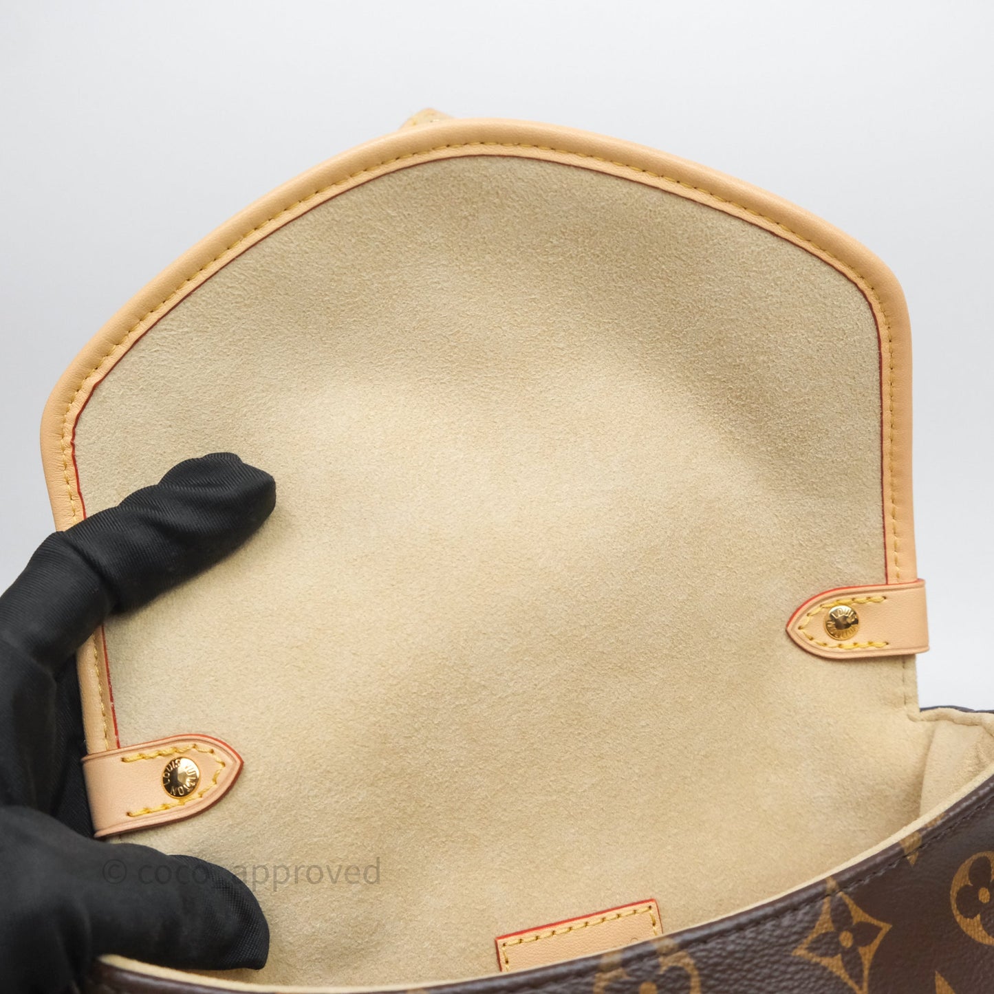 Louis Vuitton Saumur BB Monogram Bag Gold Hardware