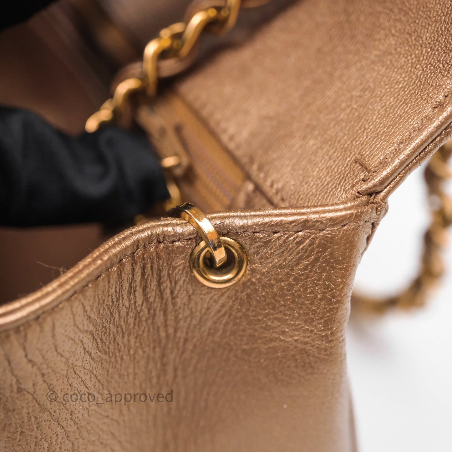 Chanel Vintage Small Quilted Classic Diana Flap Bag Gold Lambskin 24K Gold Hardware