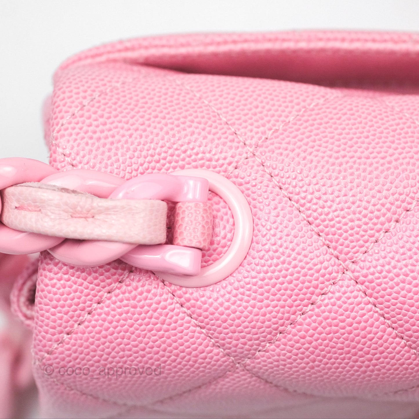 Chanel Mini Flap Bag Pink Ombre Caviar Pink Lacquered Metal Hardware 24C