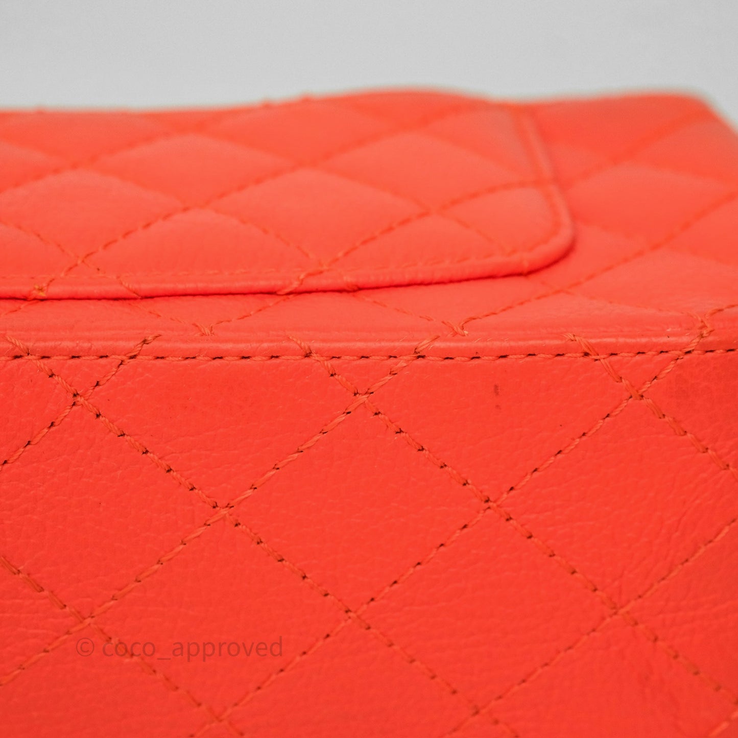 Chanel Mini Reissue 224 Tangerine Orange Goatskin Silver Hardware