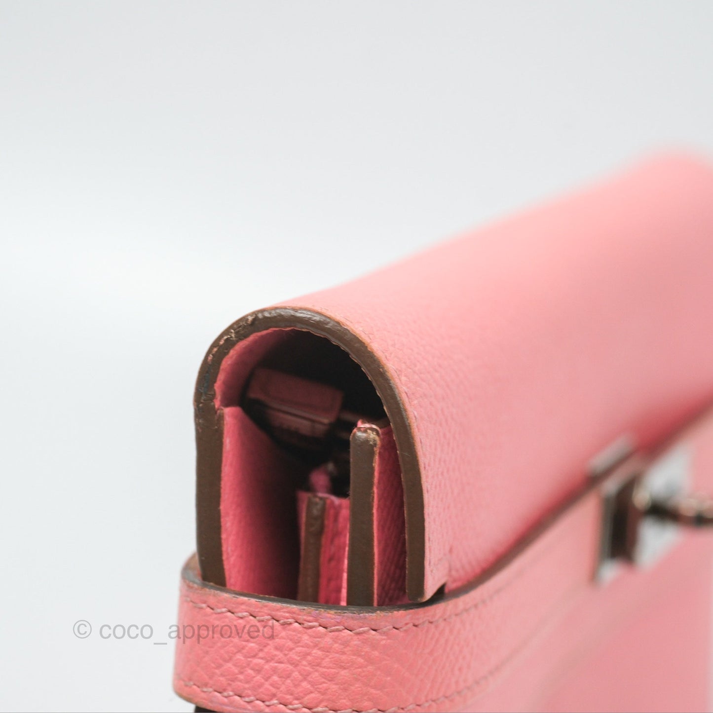 Hermès Kelly Wallet Rose Confetti Epsom Palladium Hardware