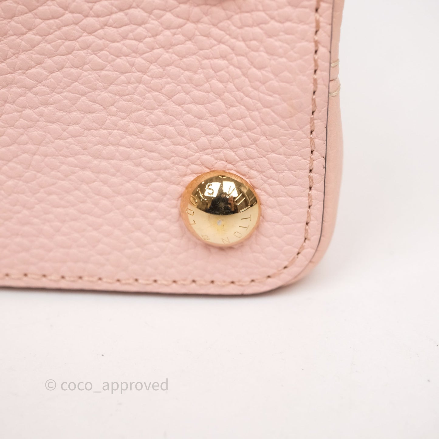 Louis Vuitton Capucines BB Creme Rose Jade Taurillon Leather Gold Hardware