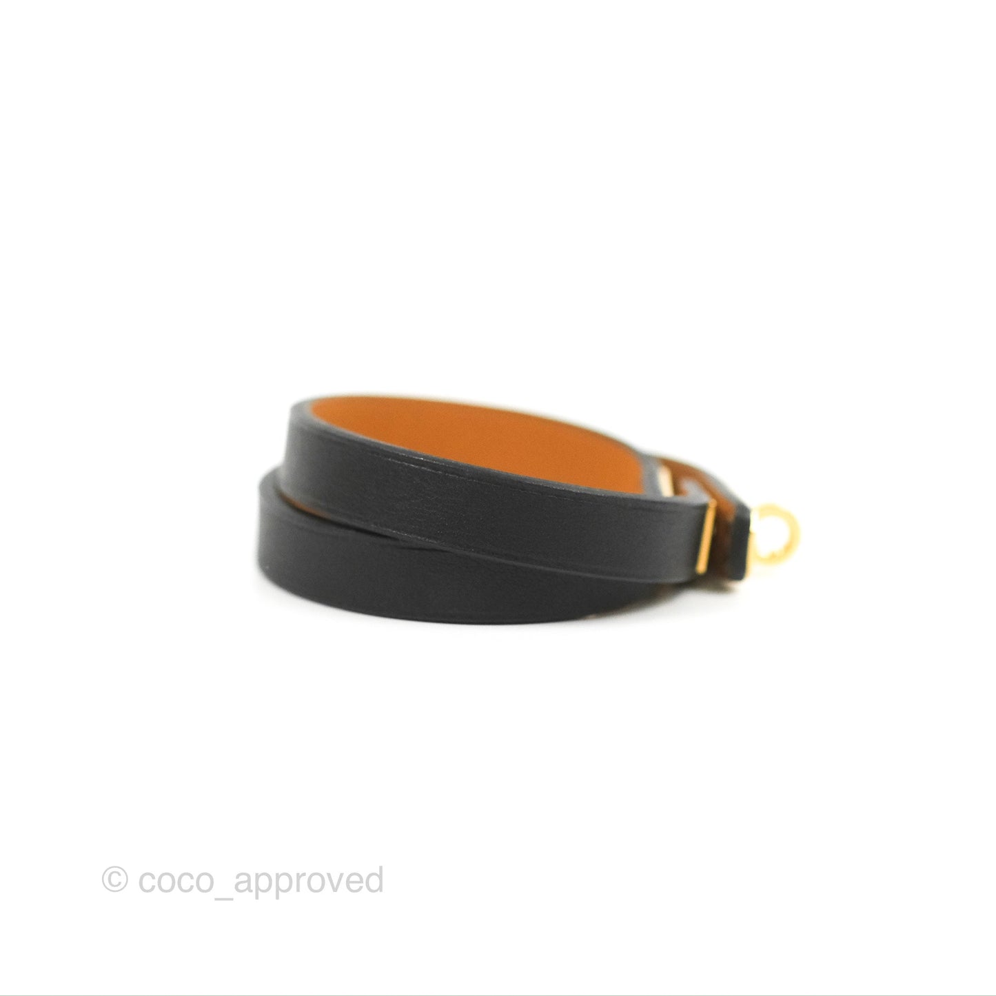 Hermès Mini Kelly Double Tour Bracelet Black Swift Gold Hardware