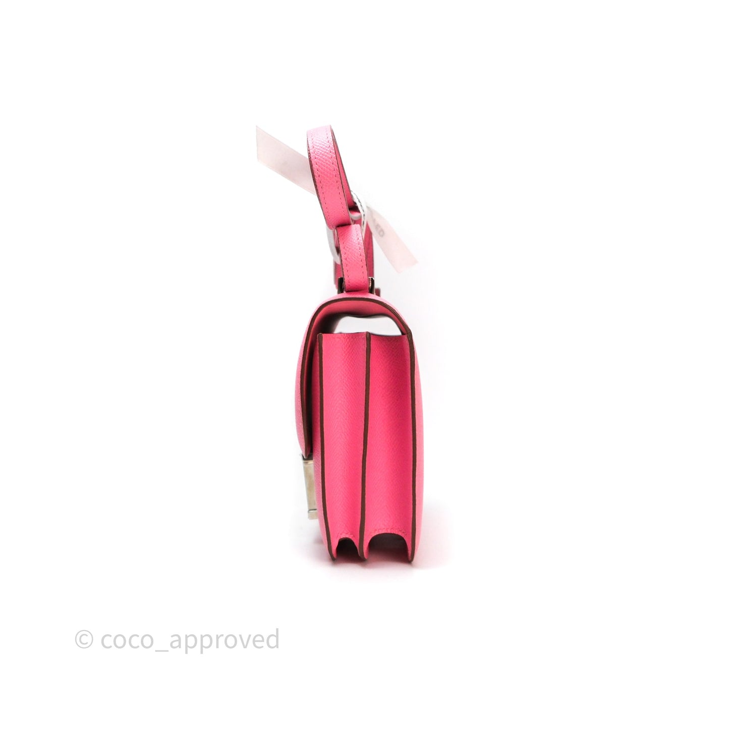 Hermès Constance Mini 18cm Rose d'ete Epsom Palladium Hardware