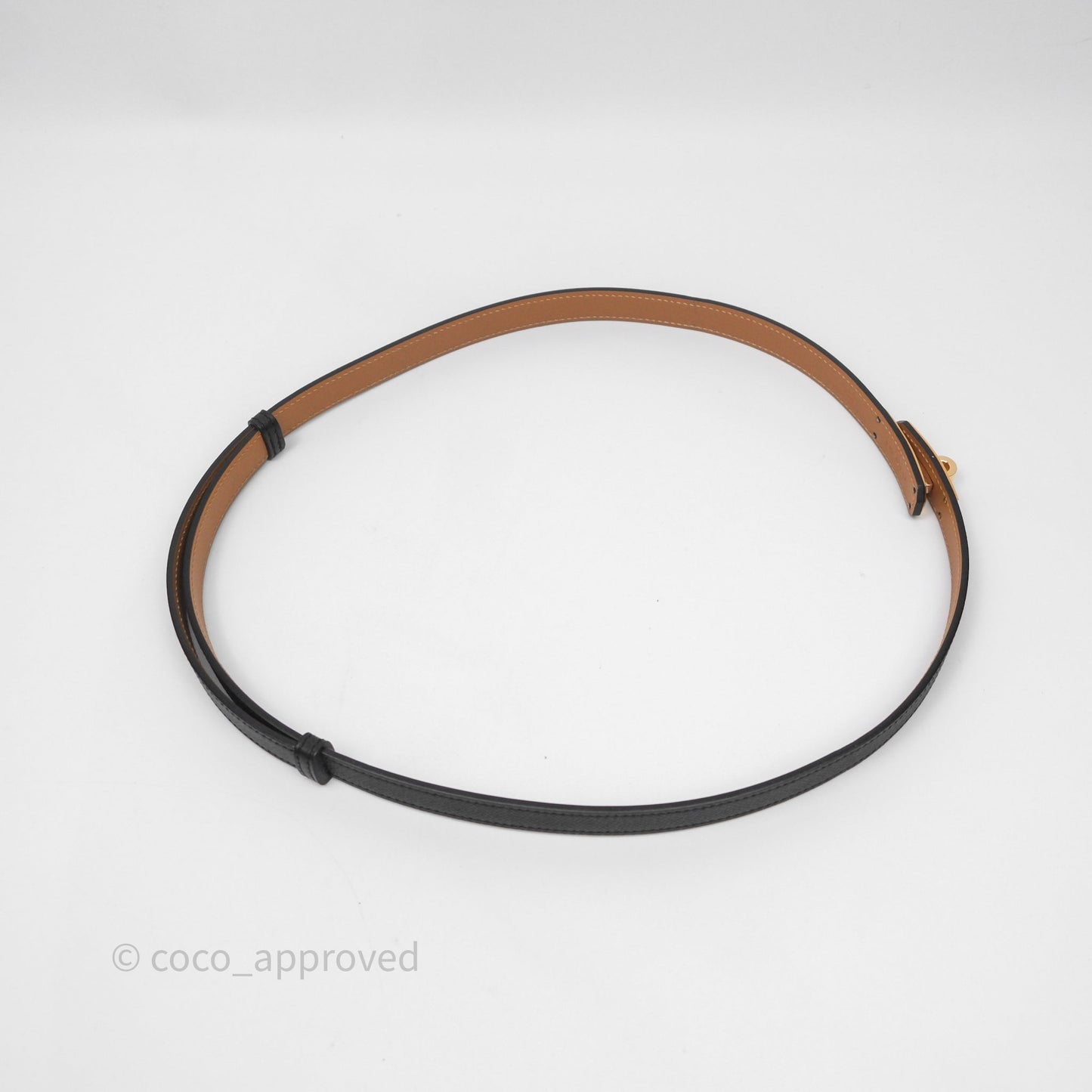 Hermès Kelly 18 Belt Black Epsom Gold Hardware