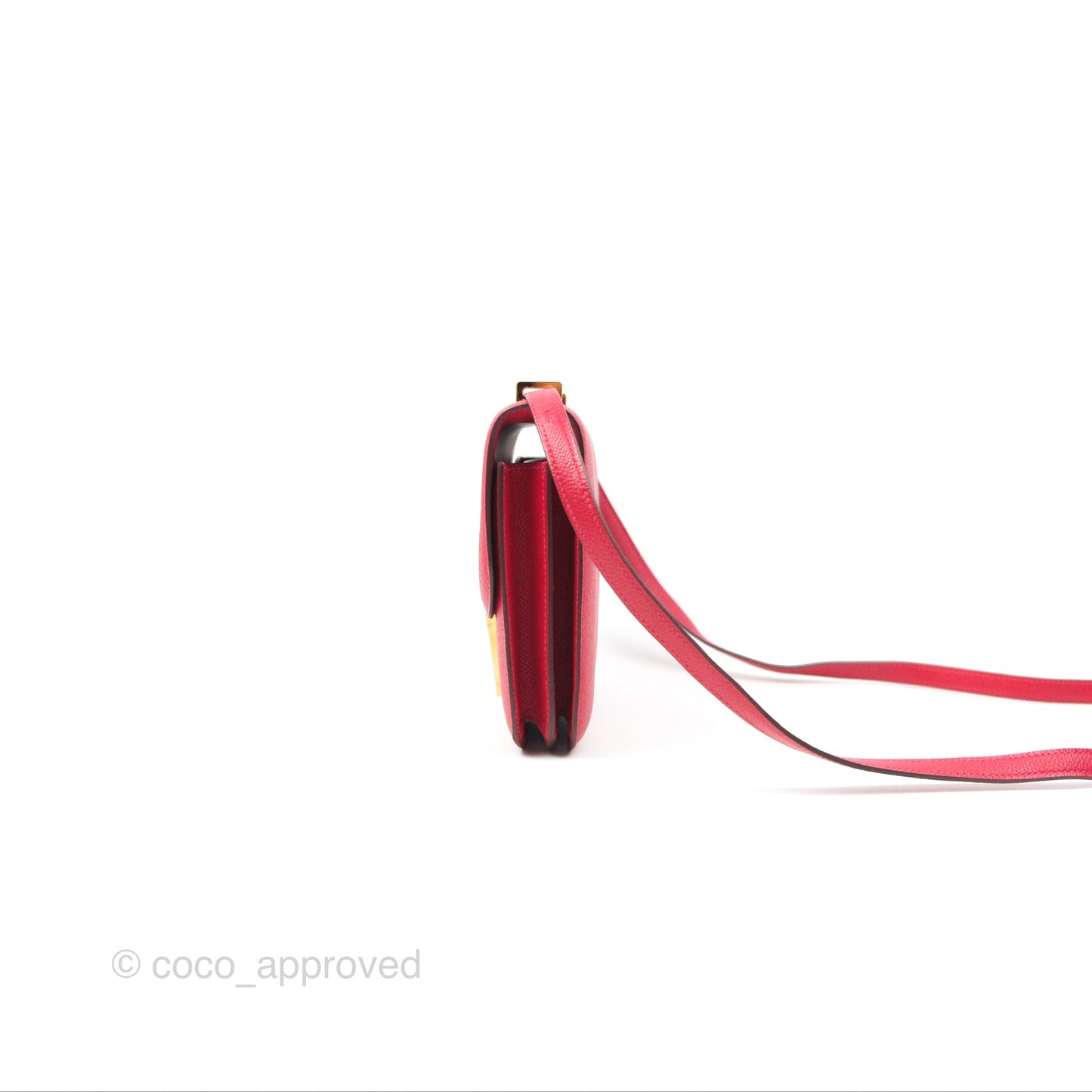Hermès Constance Mini 18cm Red Epsom Gold Hardware
