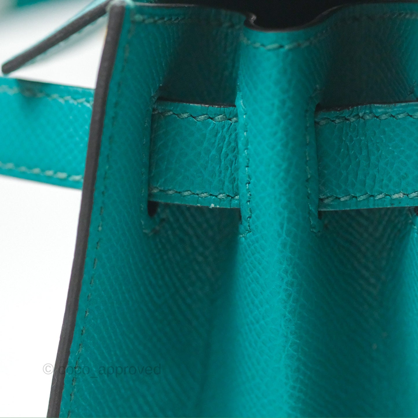 Hermès Sellier Kelly 28 Bleu Paon Epsom Gold Hardware