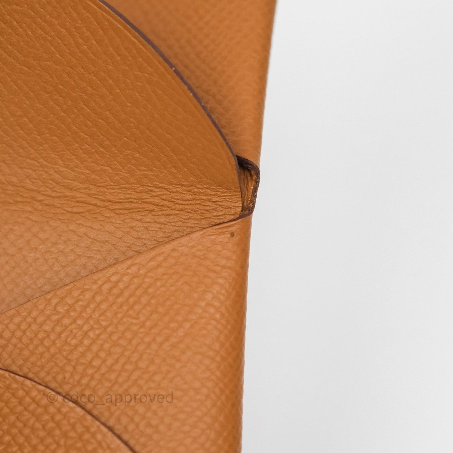 Hermès Calvi Duo Compact Card Holder Gold Epsom