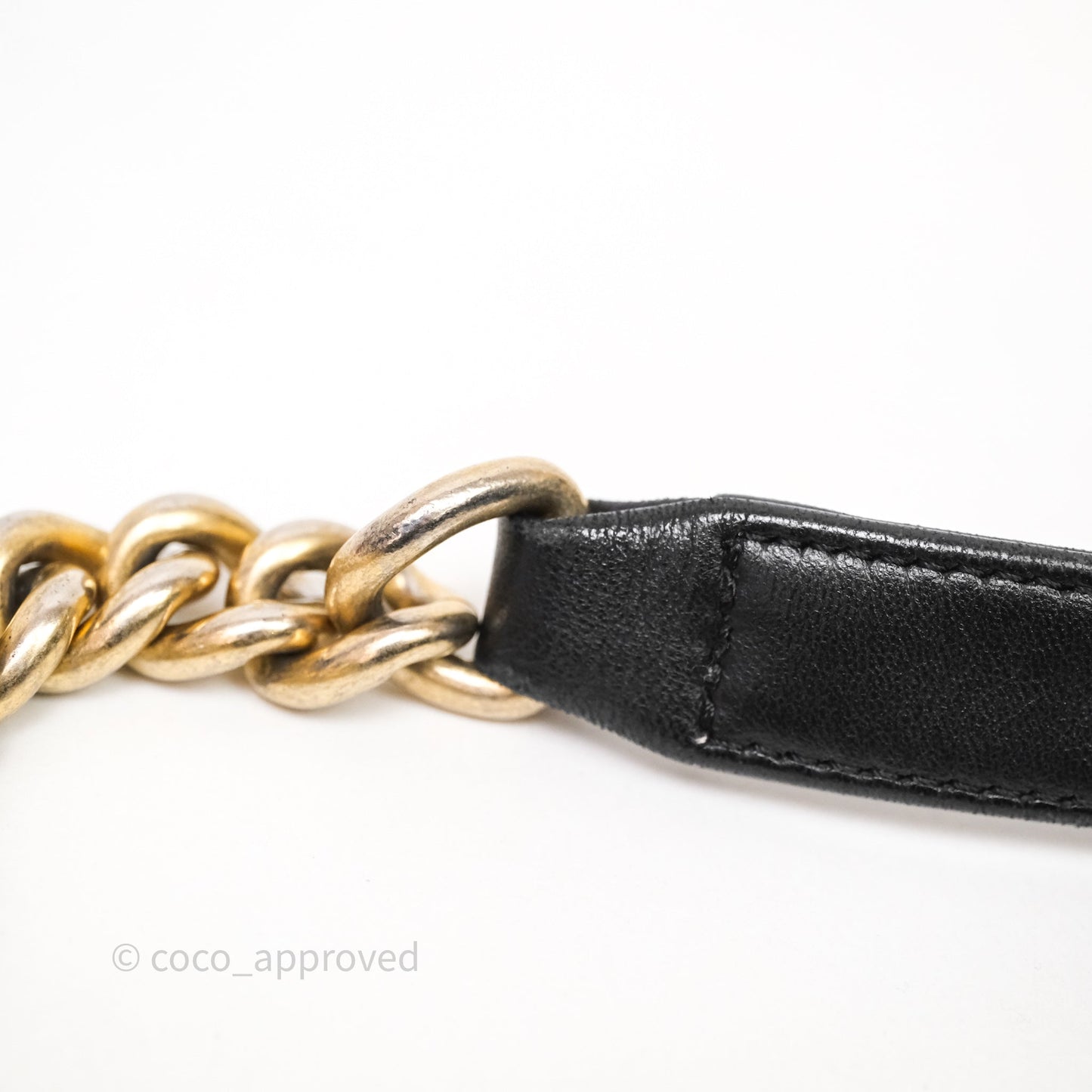 Chanel Medium Boy Quilted Black Lambskin Aged Gold Hardware