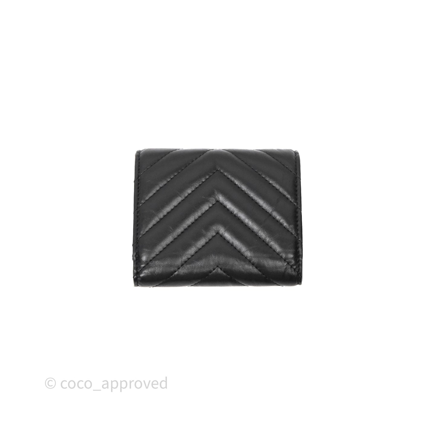 Chanel Chevron Reissue Wallet So Black Aged Calfskin