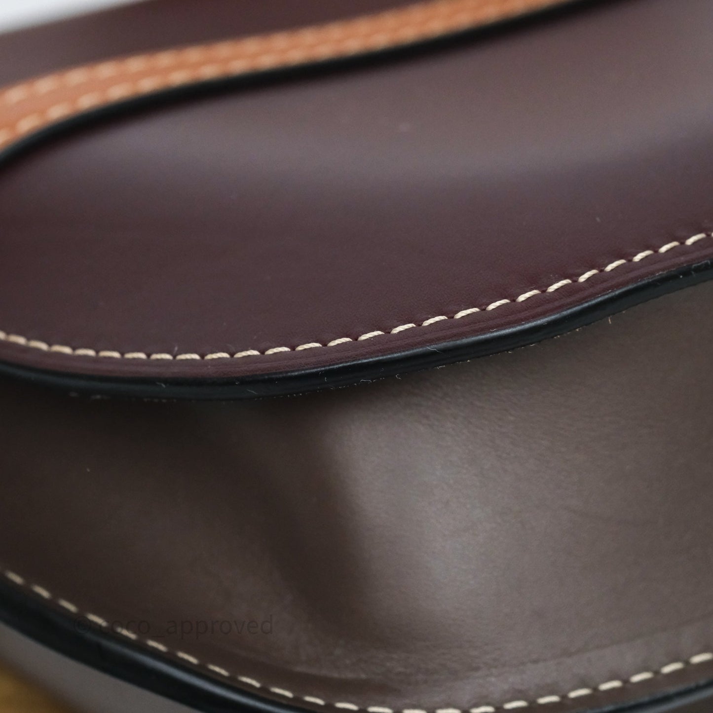 Loewe Small Gate Bag Smooth Calfskin Burgundy Tan Brown