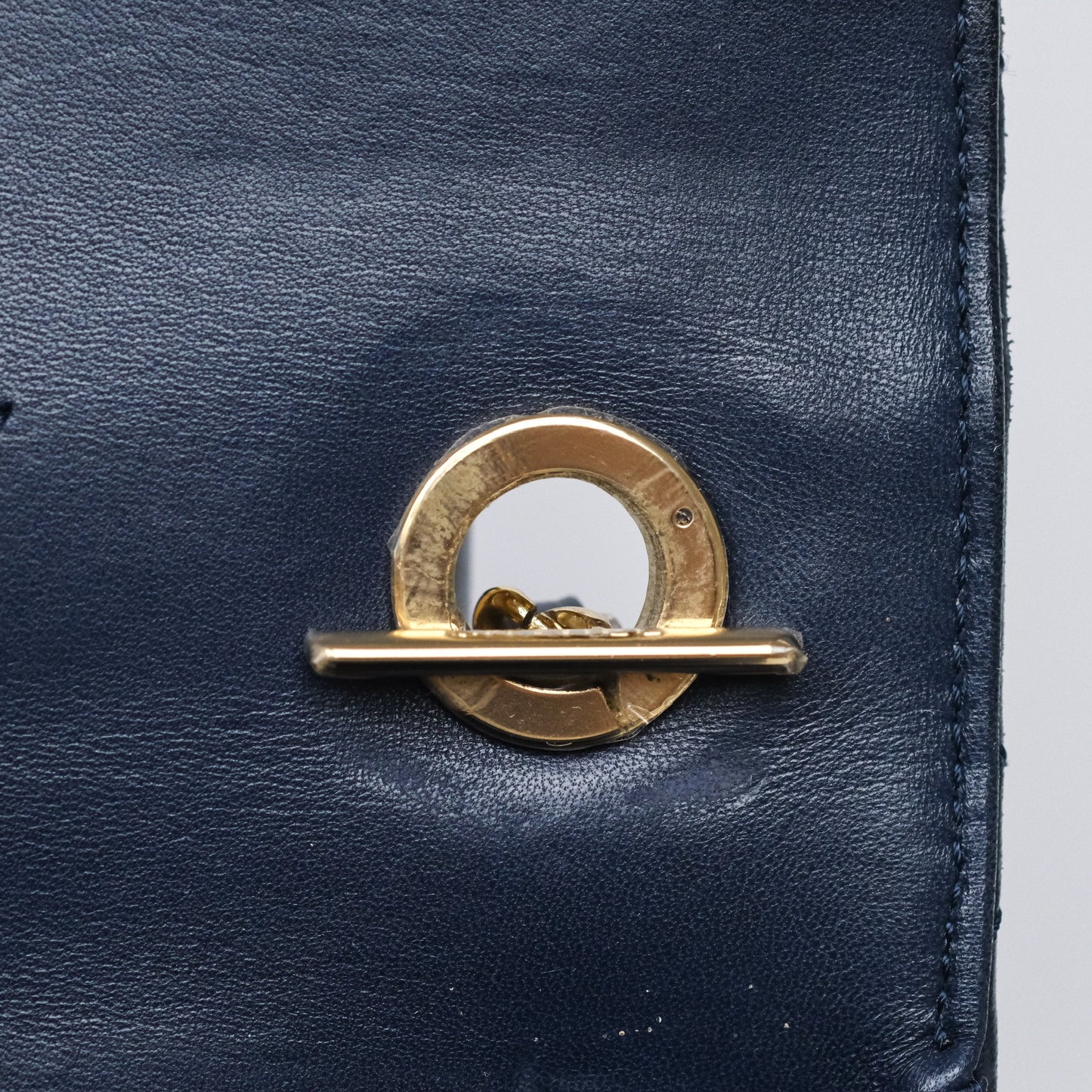 Chanel Small Trendy CC Navy Lambskin Gold Hardware
