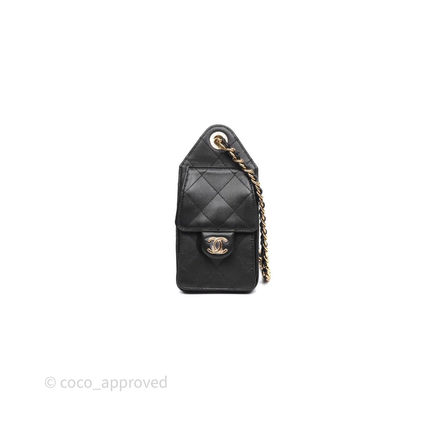 Chanel 25 Mini Bag Black Caviar Gold Hardware