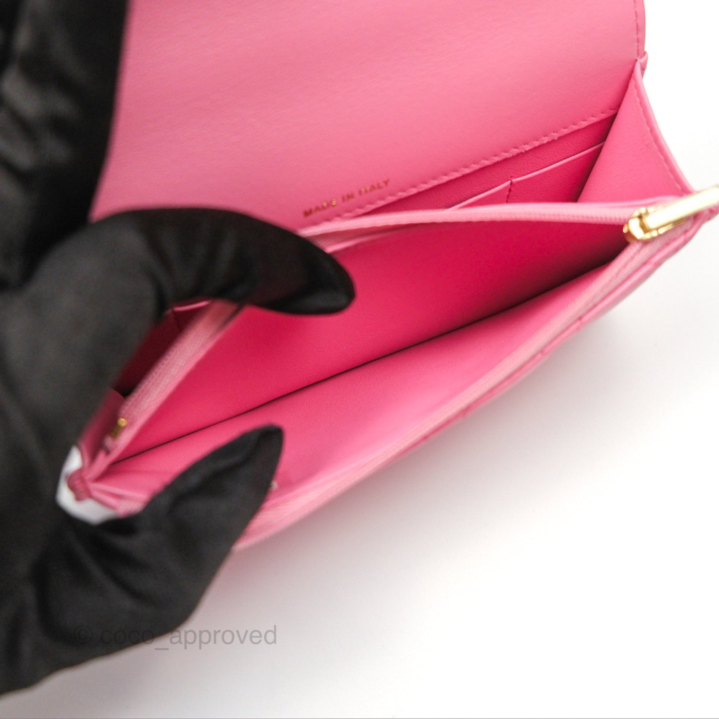 Chanel Top Handle Mini WOC Phone Holder with Chain Pink Lambskin