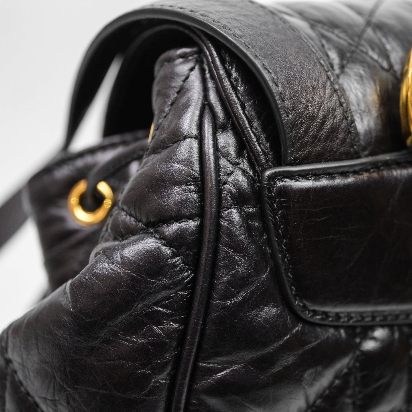 Christian Dior Medium Dior Caro Backpack Black Macrocannage Lambskin