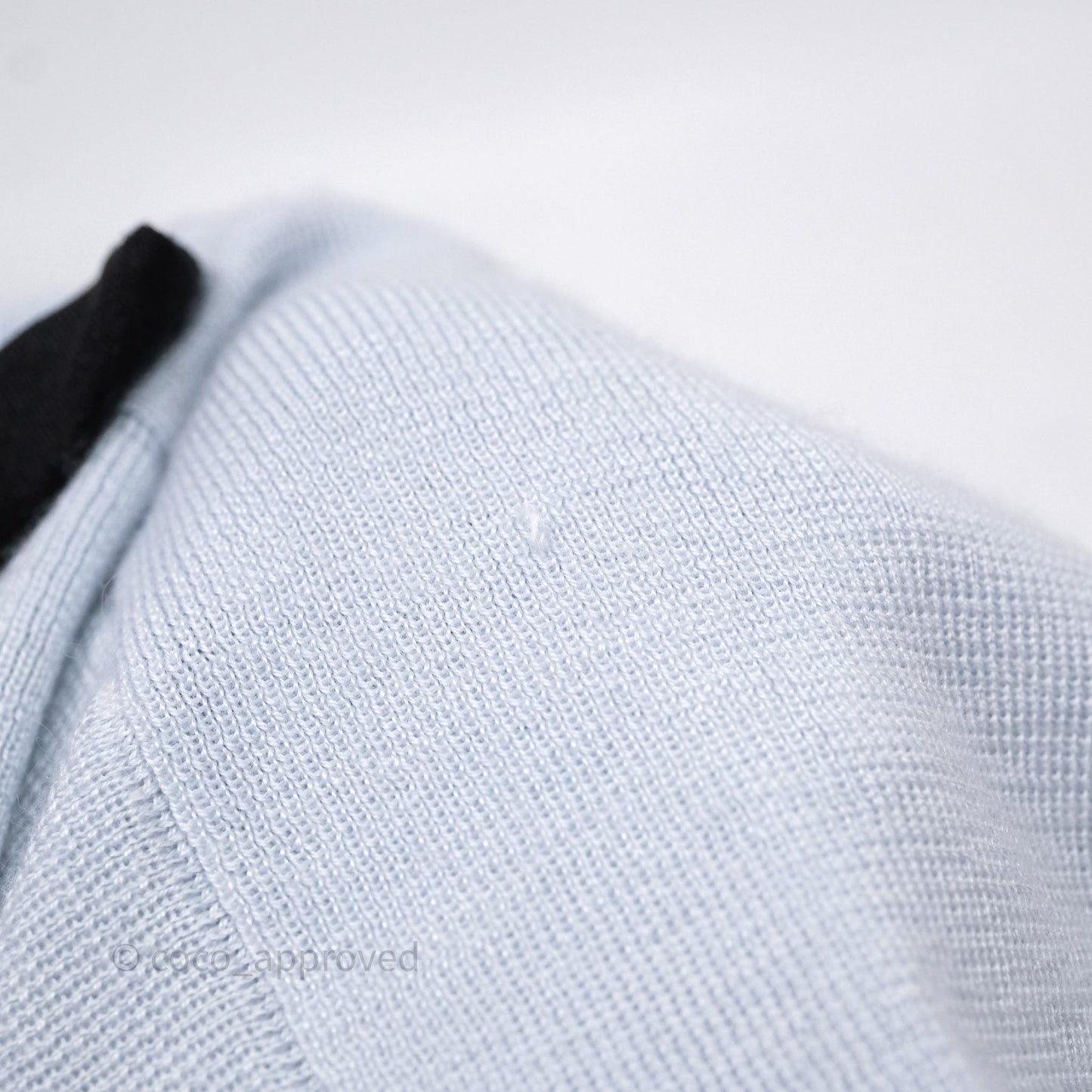 Hermès V-Neck Cardigans Silk/ Cashmere Baby Blue Size 34