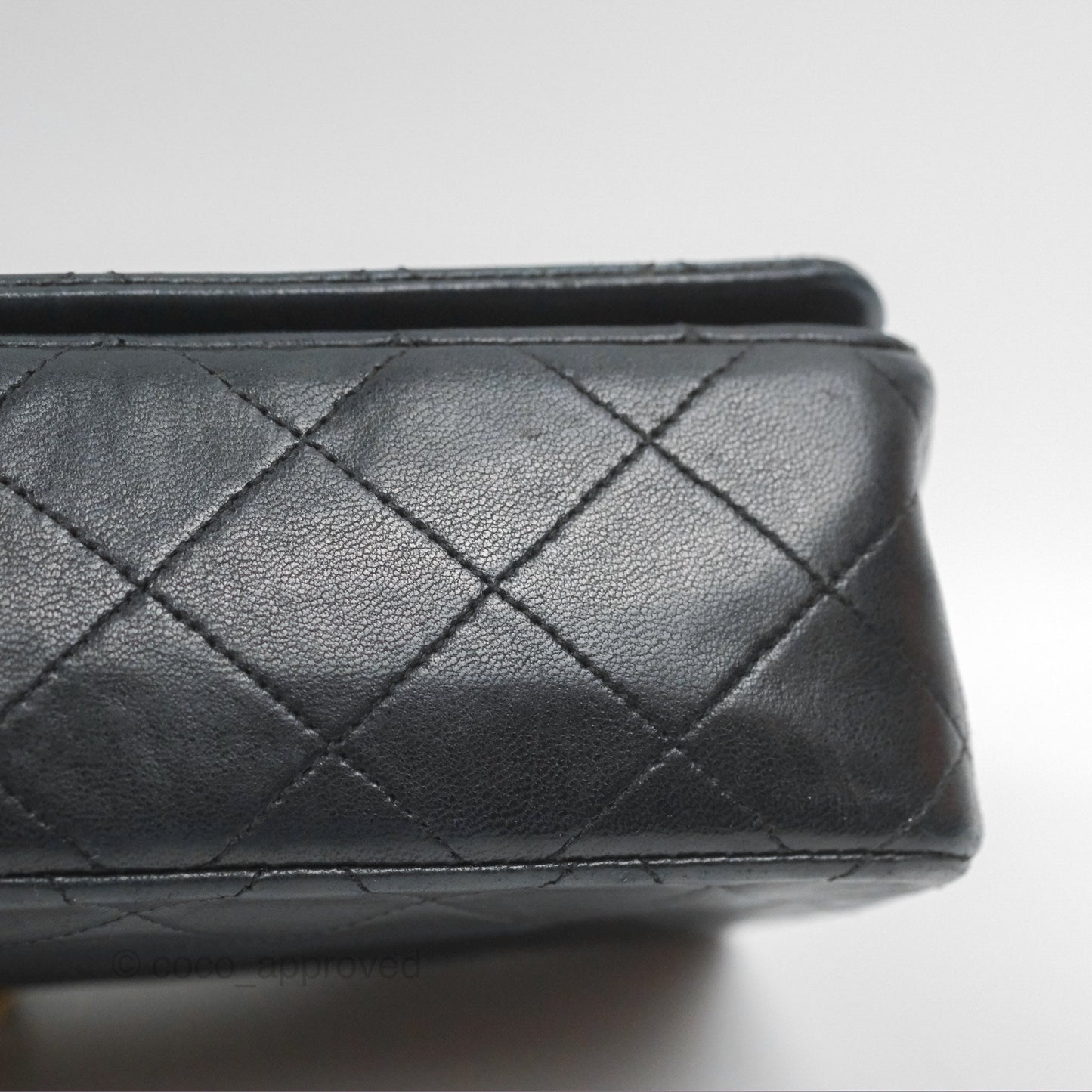Chanel Vintage Mini Single Full Flap Bag Black Lambskin 24K Gold Hardware