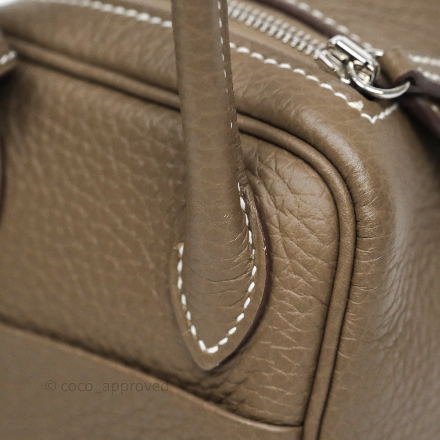 Hermès Mini Lindy 20 Etoupe 18 Clemence Palladium Hardware