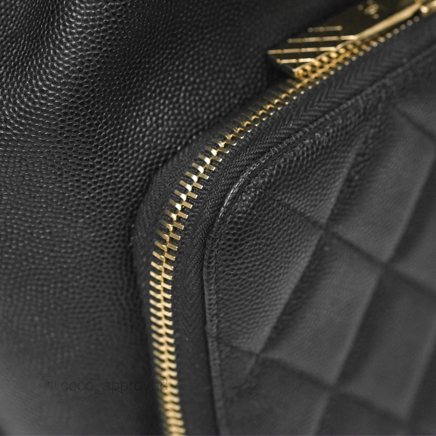 Chanel Quilted Business Affinity Backpack Black Caviar Gold Hardware