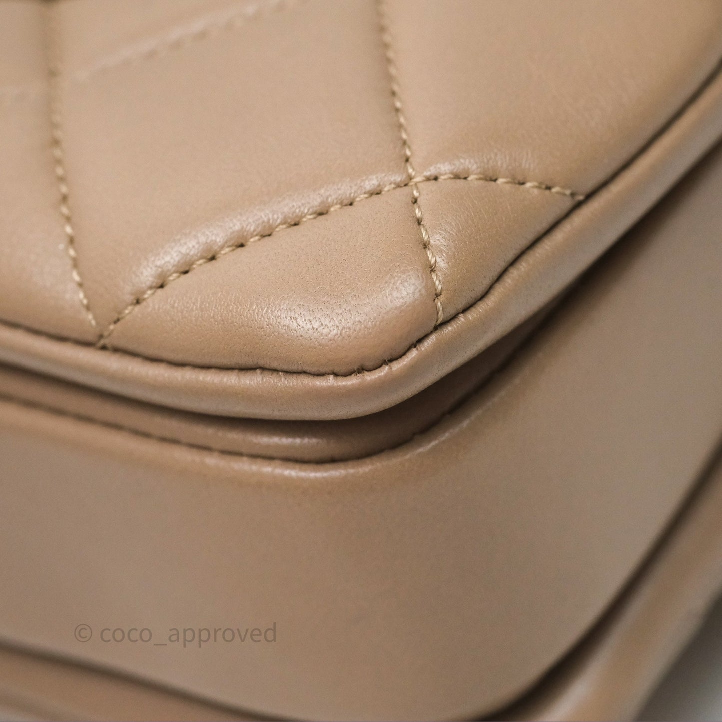 Chanel Small Trendy CC Beige Lambskin Gold Hardware