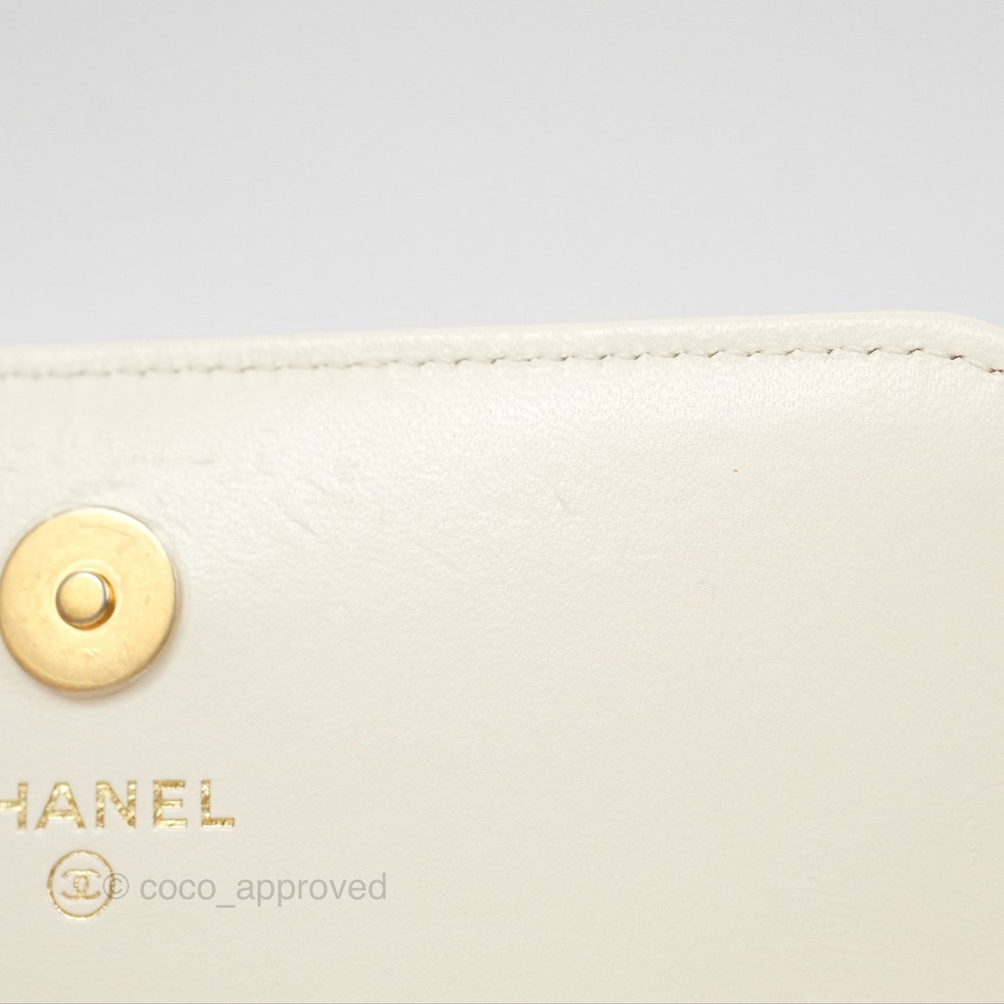 Chanel 19 Clutch With Chain Ivory White Lambskin Mixed Hardware