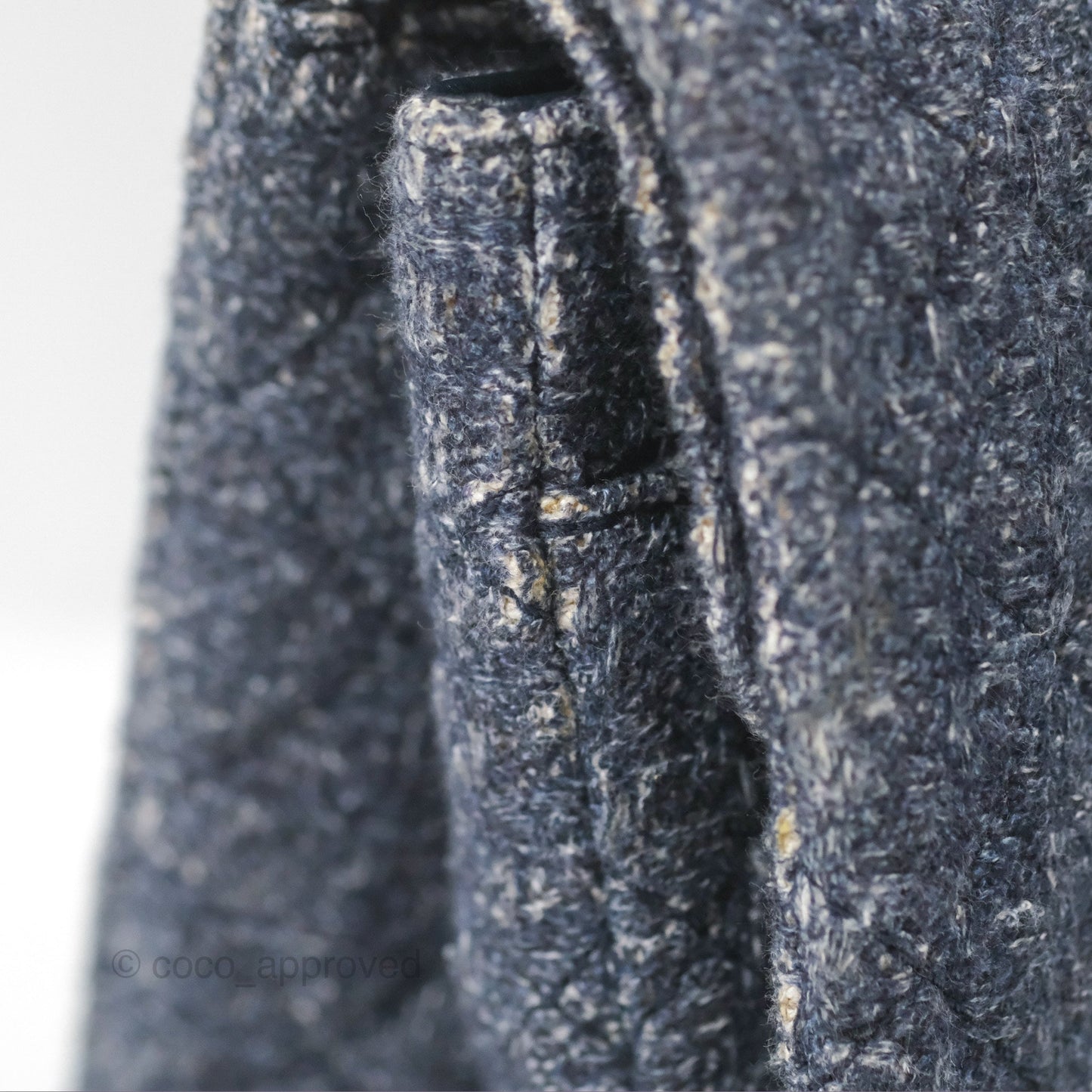 Chanel Reissue 226 Quilted Navy Tweed Ruthenium Hardware